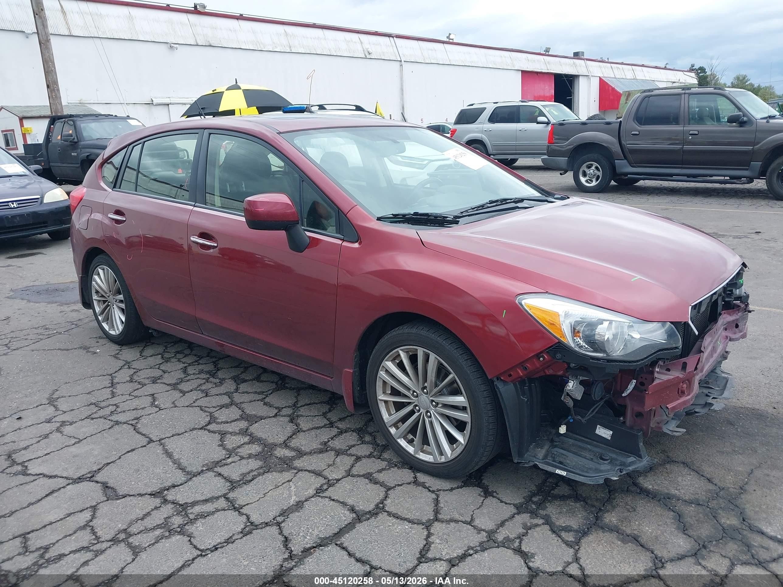 2012 Subaru Impreza VIN JF1GPAK66CH244443 IAAI salvage auction — Front End, Salvage (Oregon), sold $1,850 on 2026-07-09 (photo 1)