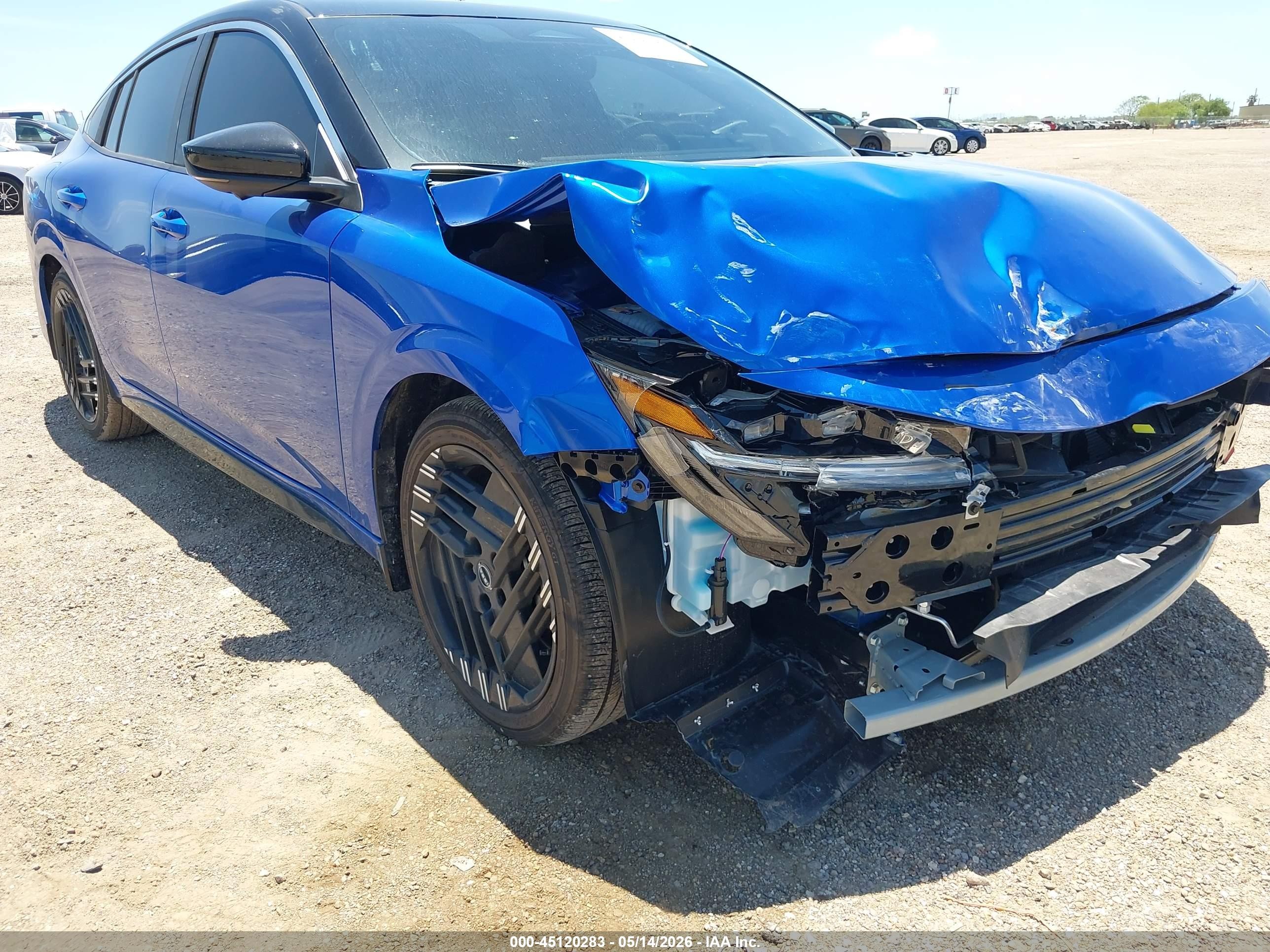 2026 Nissan Sentra VIN 3N1AB9DV3TY263203 IAAI salvage auction — Front End, Original (Texas), sold $5,700 on 2026-09-25 (photo 6)
