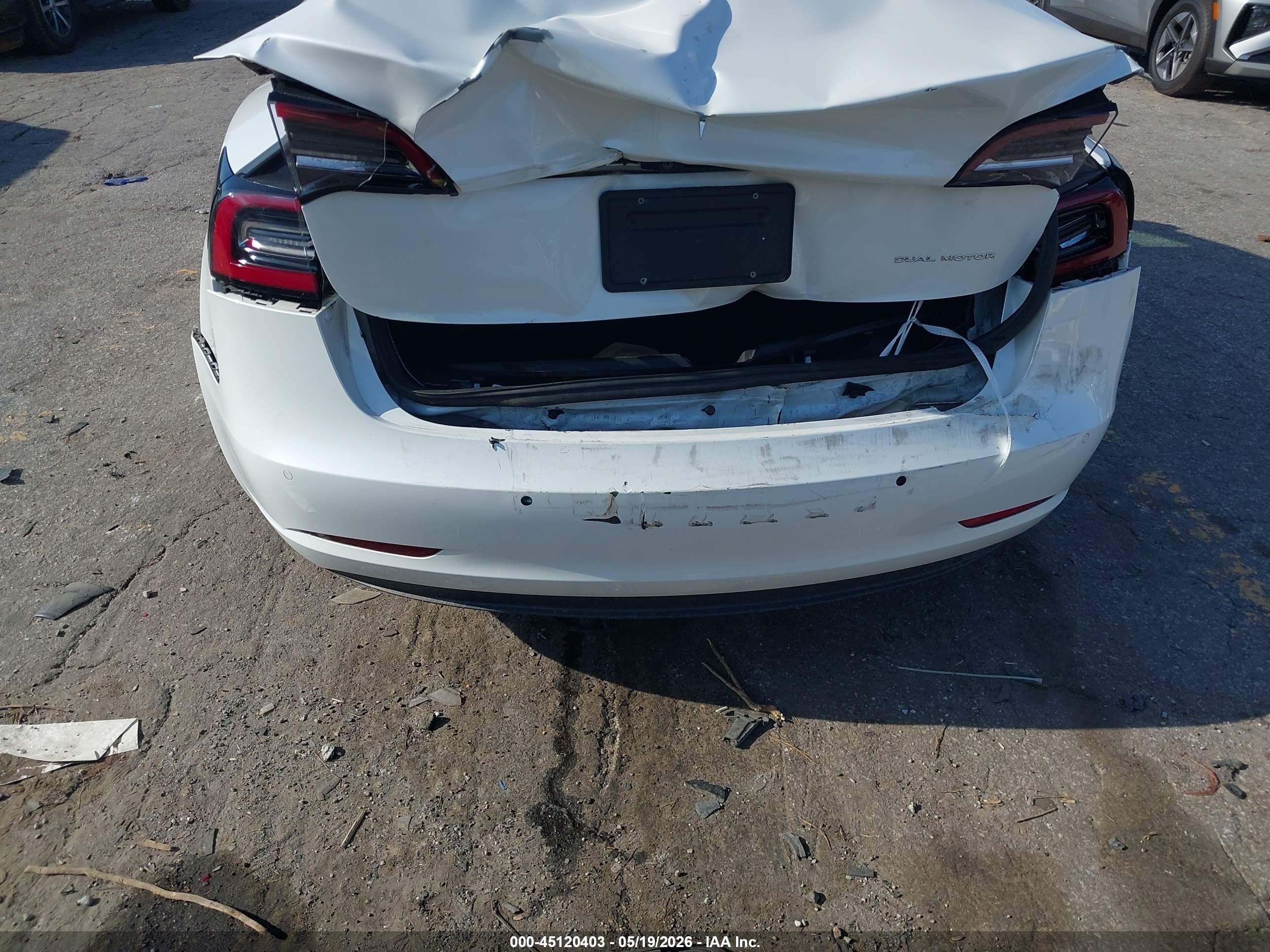 2019 Tesla Model 3 VIN 5YJ3E1EB0KF513008 IAAI salvage auction — Rear End, Salvage (Georgia), sold $6,500 on 2026-07-11 (photo 6)
