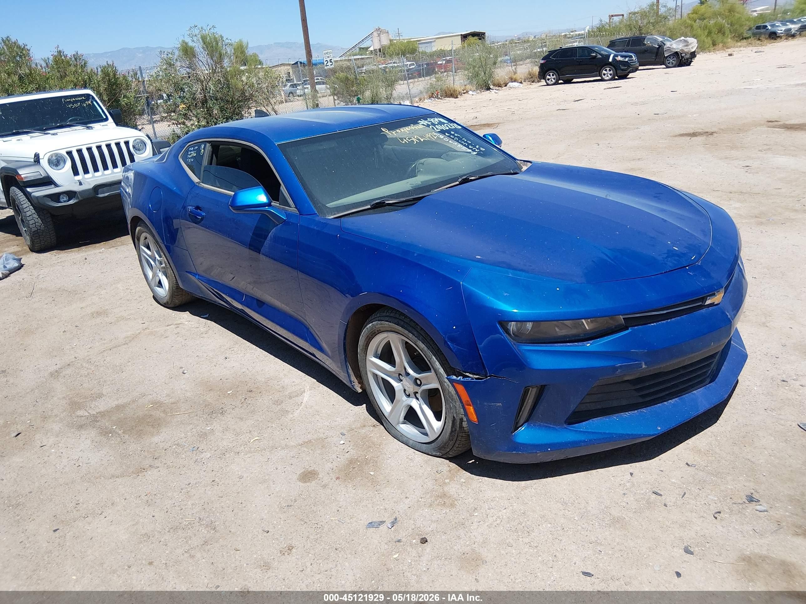 2018 Chevrolet Camaro VIN 1G1FB1RS6J0133306 IAAI salvage auction — Unknown, Salvage (Arizona), sold $2,750 on 2026-07-09 (photo 1)