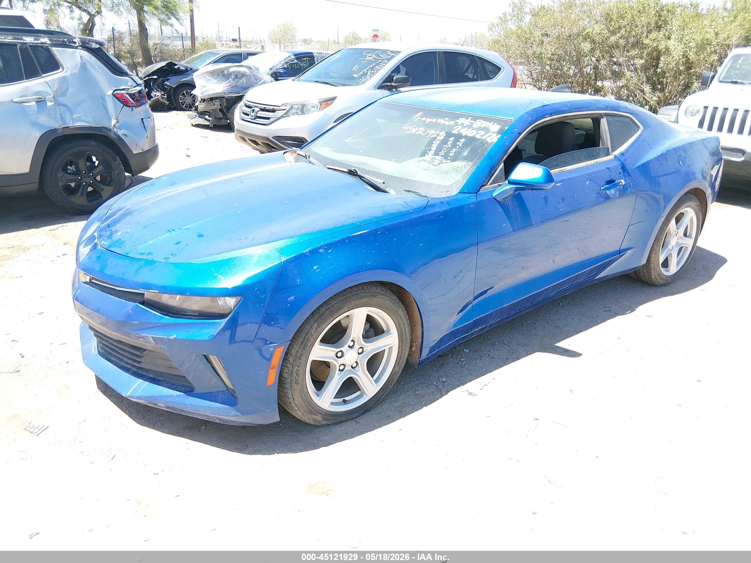 2018 Chevrolet Camaro VIN 1G1FB1RS6J0133306 IAAI salvage auction — Unknown, Salvage (Arizona), sold $2,750 on 2026-07-09 (photo 2)