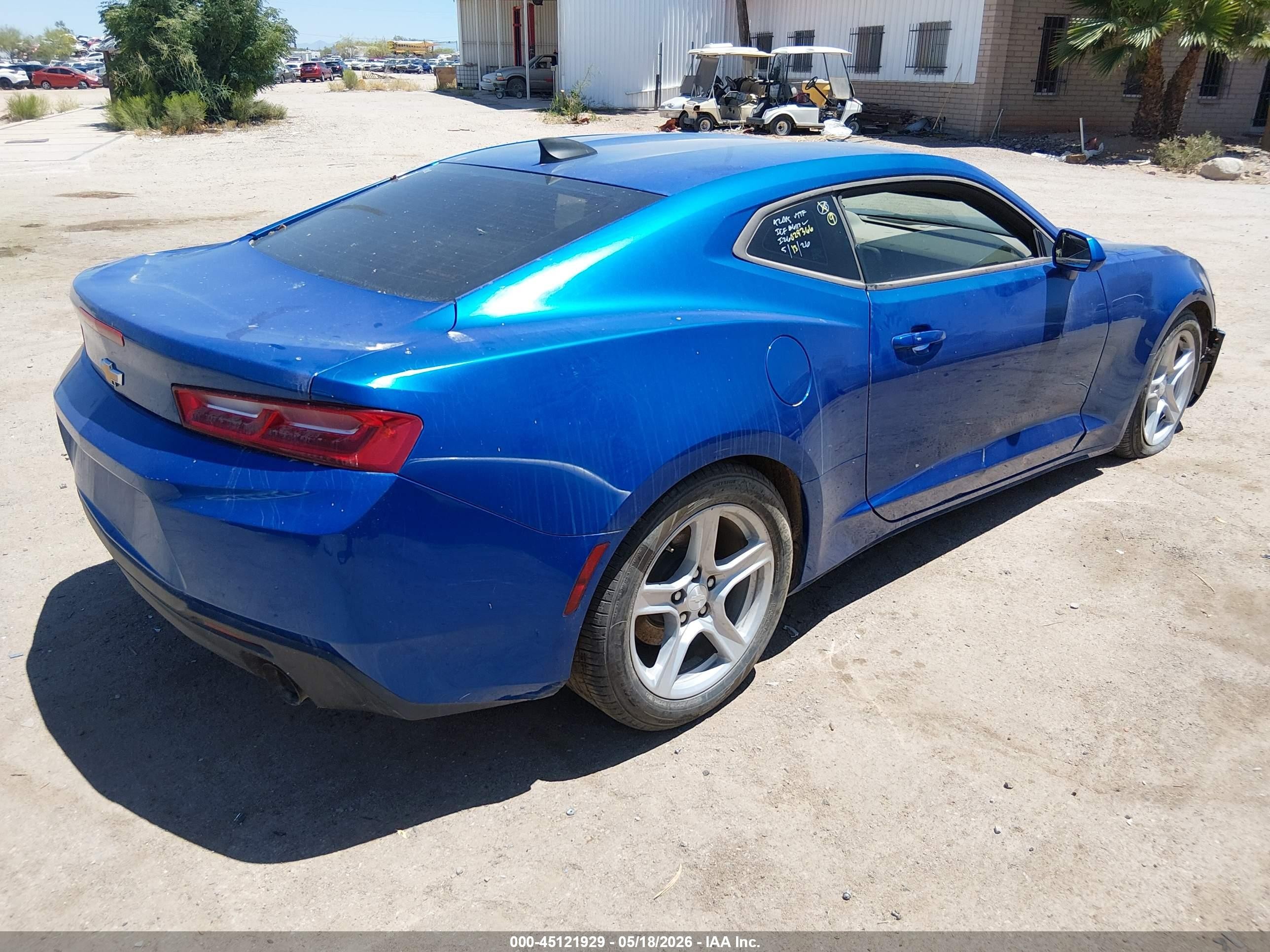 2018 Chevrolet Camaro VIN 1G1FB1RS6J0133306 IAAI salvage auction — Unknown, Salvage (Arizona), sold $2,750 on 2026-07-09 (photo 4)