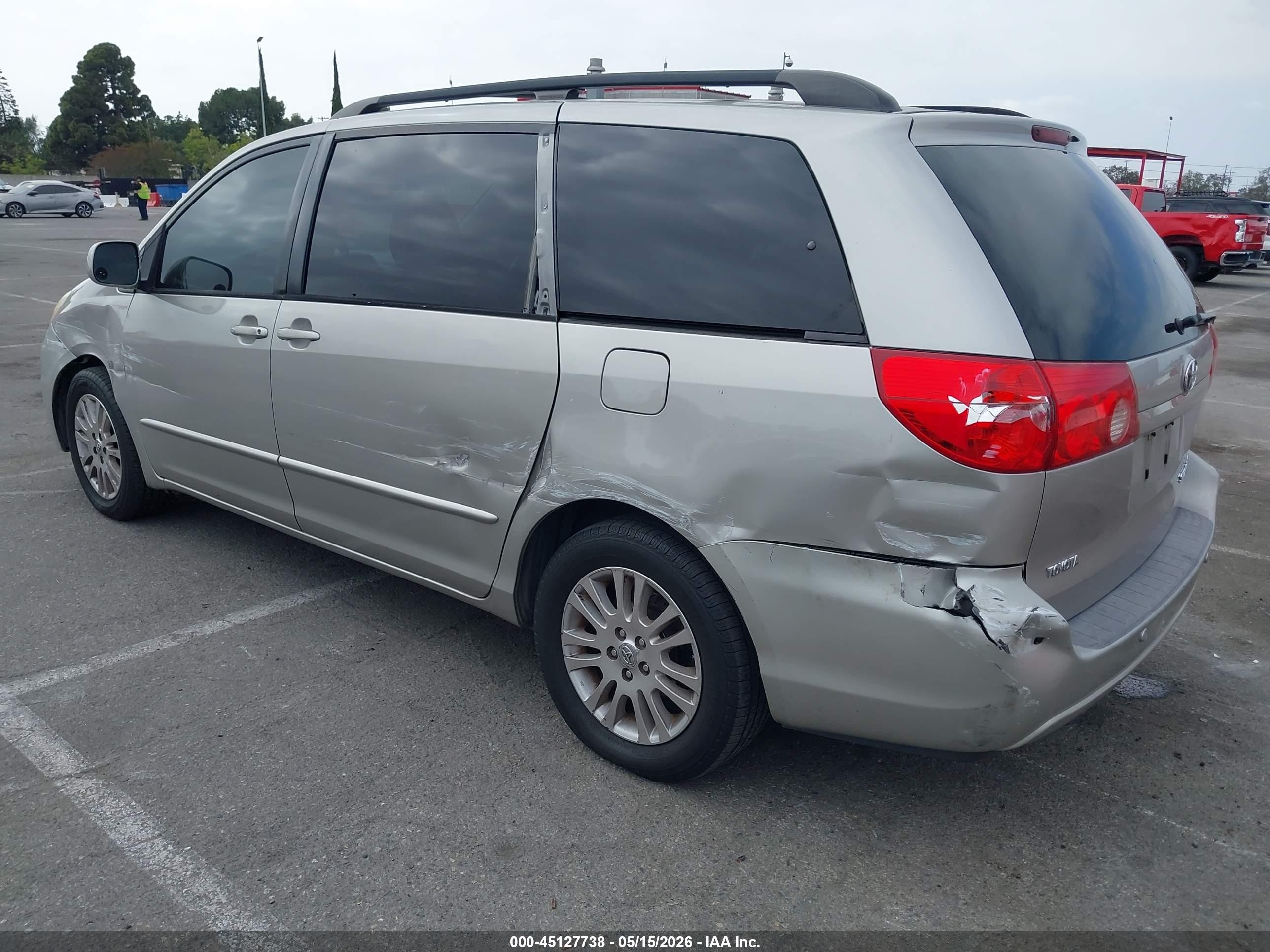 2010 Toyota Sienna VIN 5TDYK4CC6AS304460 IAAI salvage auction — Side, Salvage (California), sold $1,150 on 2026-07-09 (photo 3)