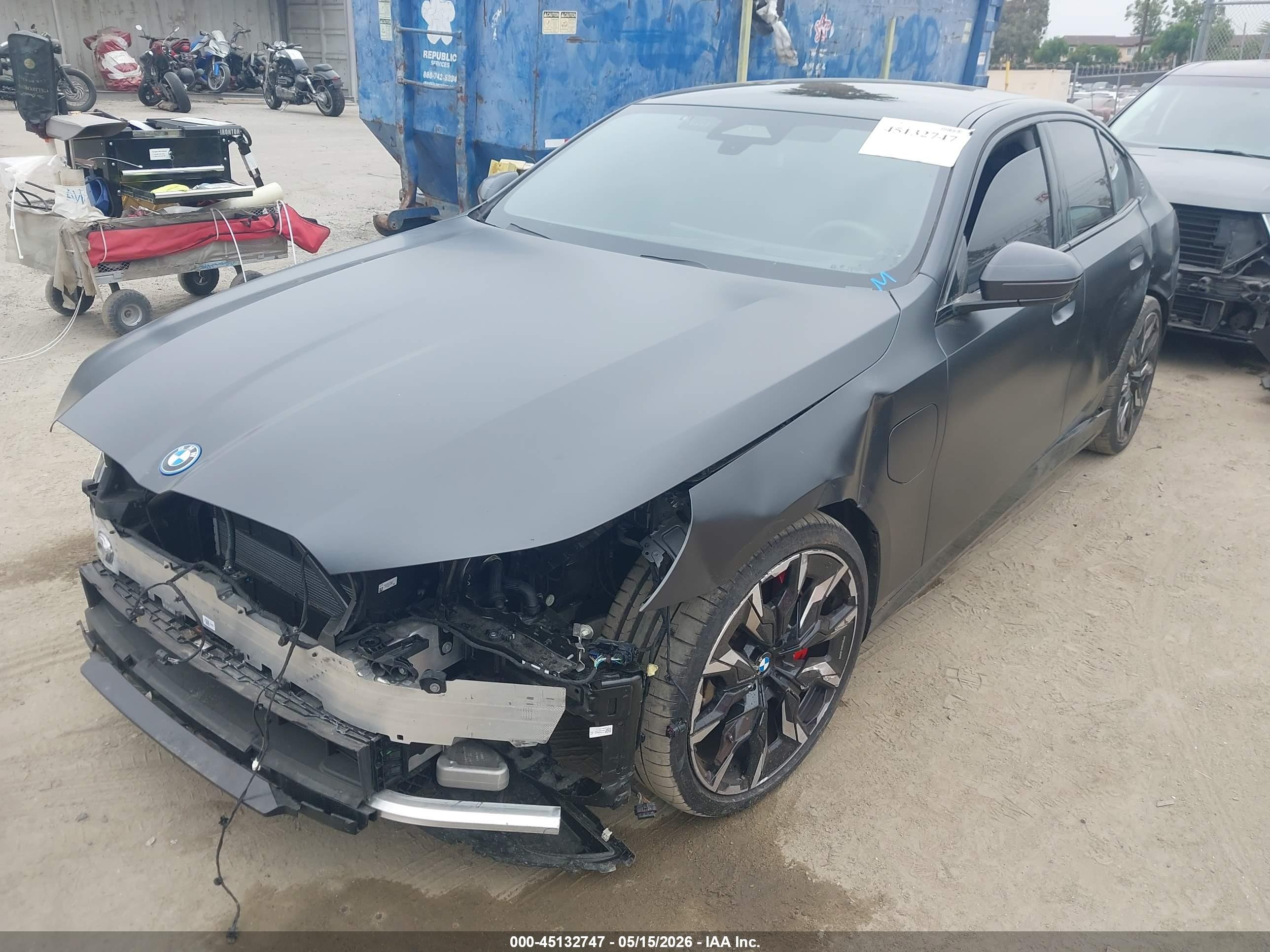 2026 BMW 5 Series VIN WBA13FK0XTCV83169 IAAI salvage auction — Front End, Salvage (California), sold $39,500 on 2026-08-10 (photo 2)