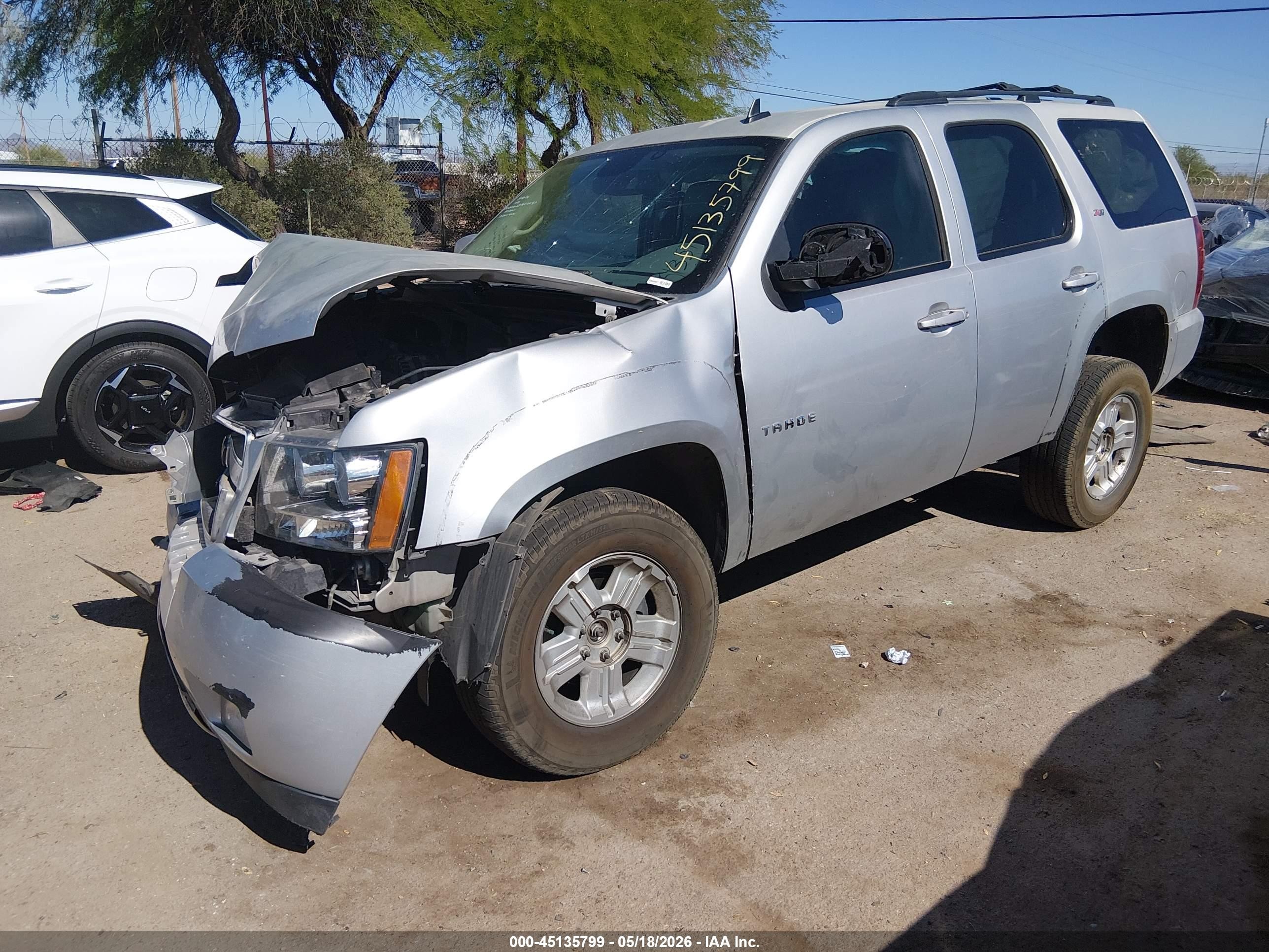 2013 Chevrolet Tahoe VIN 1GNSKBE07DR200468 IAAI salvage auction — Front End, Salvage (Arizona), sold $825 on 2026-07-02 (photo 2)