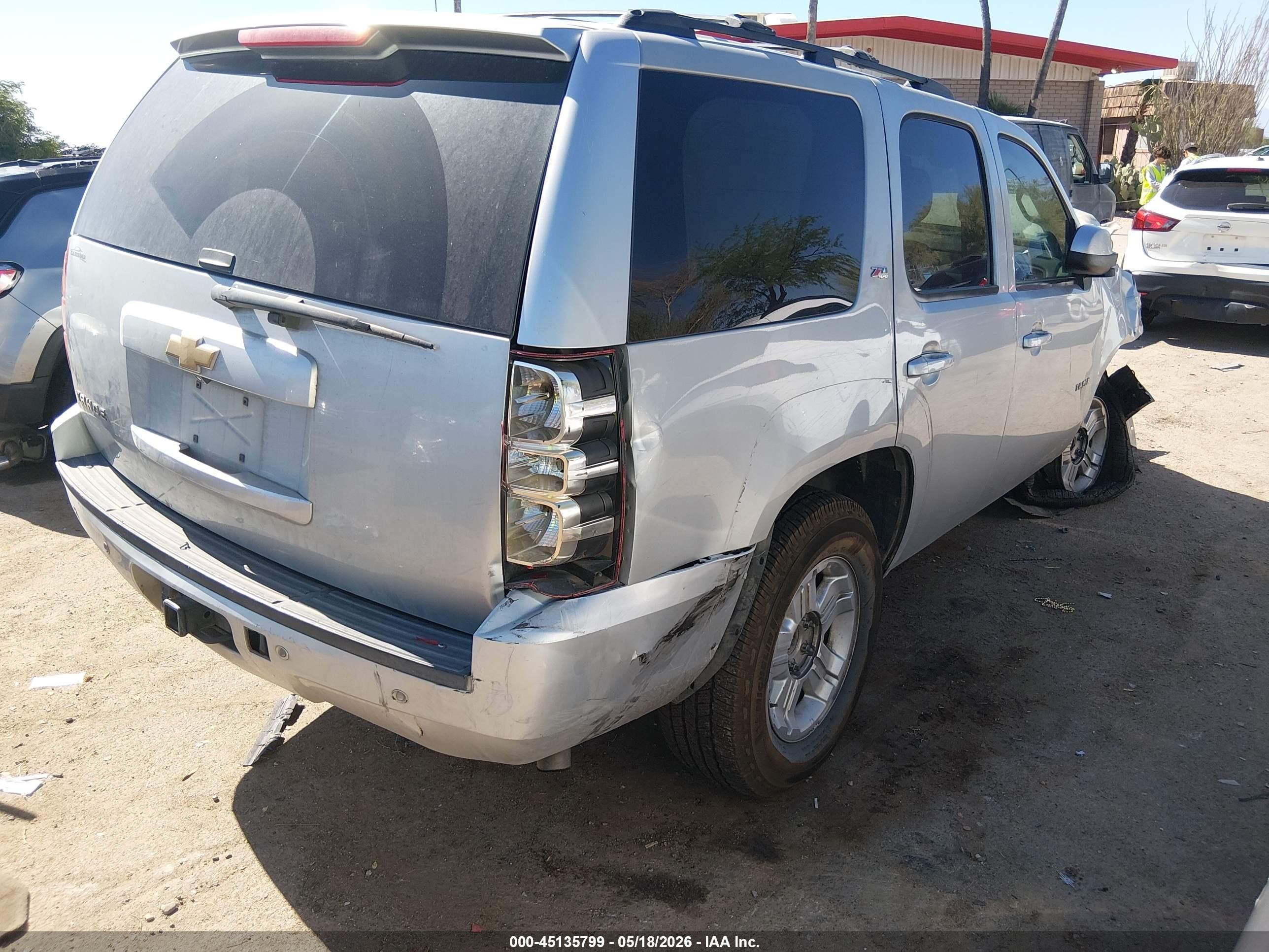 2013 Chevrolet Tahoe VIN 1GNSKBE07DR200468 IAAI salvage auction — Front End, Salvage (Arizona), sold $825 on 2026-07-02 (photo 4)