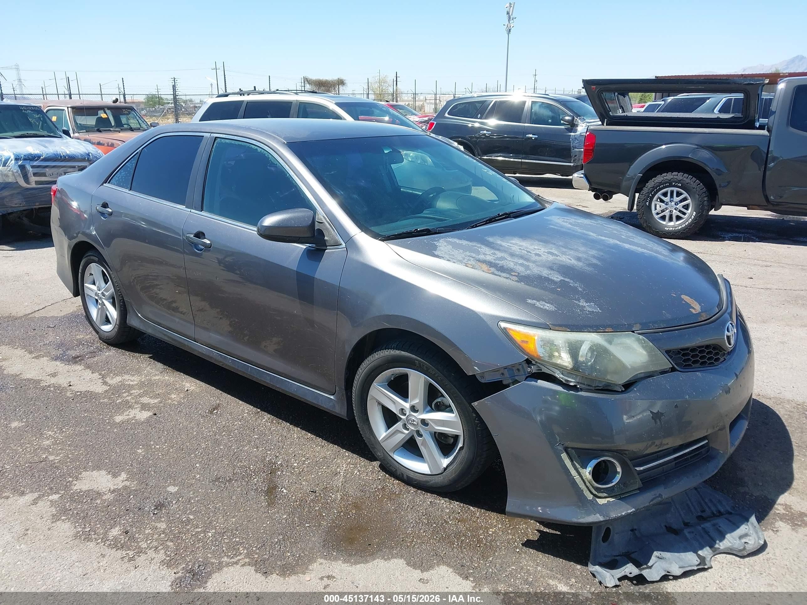 2014 Toyota Camry VIN 4T1BF1FK4EU437016 IAAI salvage auction — Unknown, Salvage (Arizona), sold $1,175 on 2026-07-09 (photo 1)