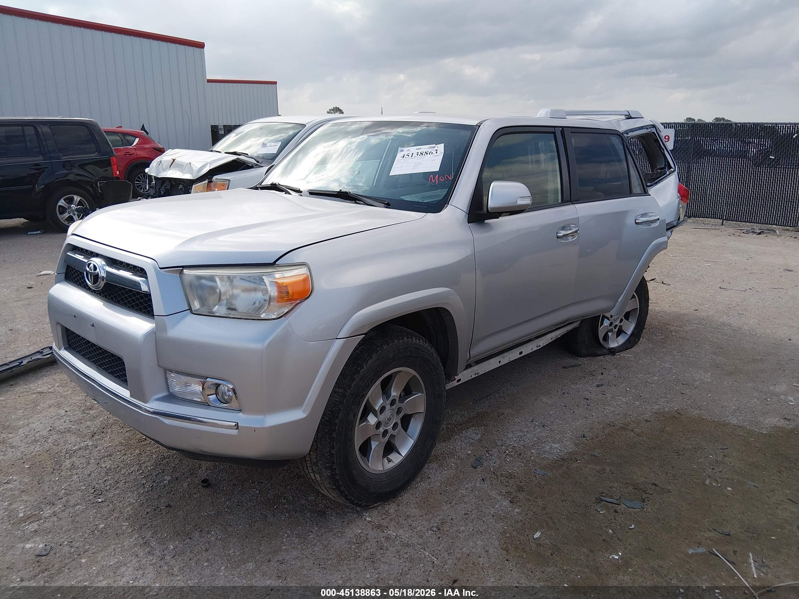 2012 Toyota 4Runner VIN JTEBU5JR9C5098164 IAAI salvage auction — Rear End, Salvage (Texas), sold $3,250 on 2026-07-09 (photo 2)