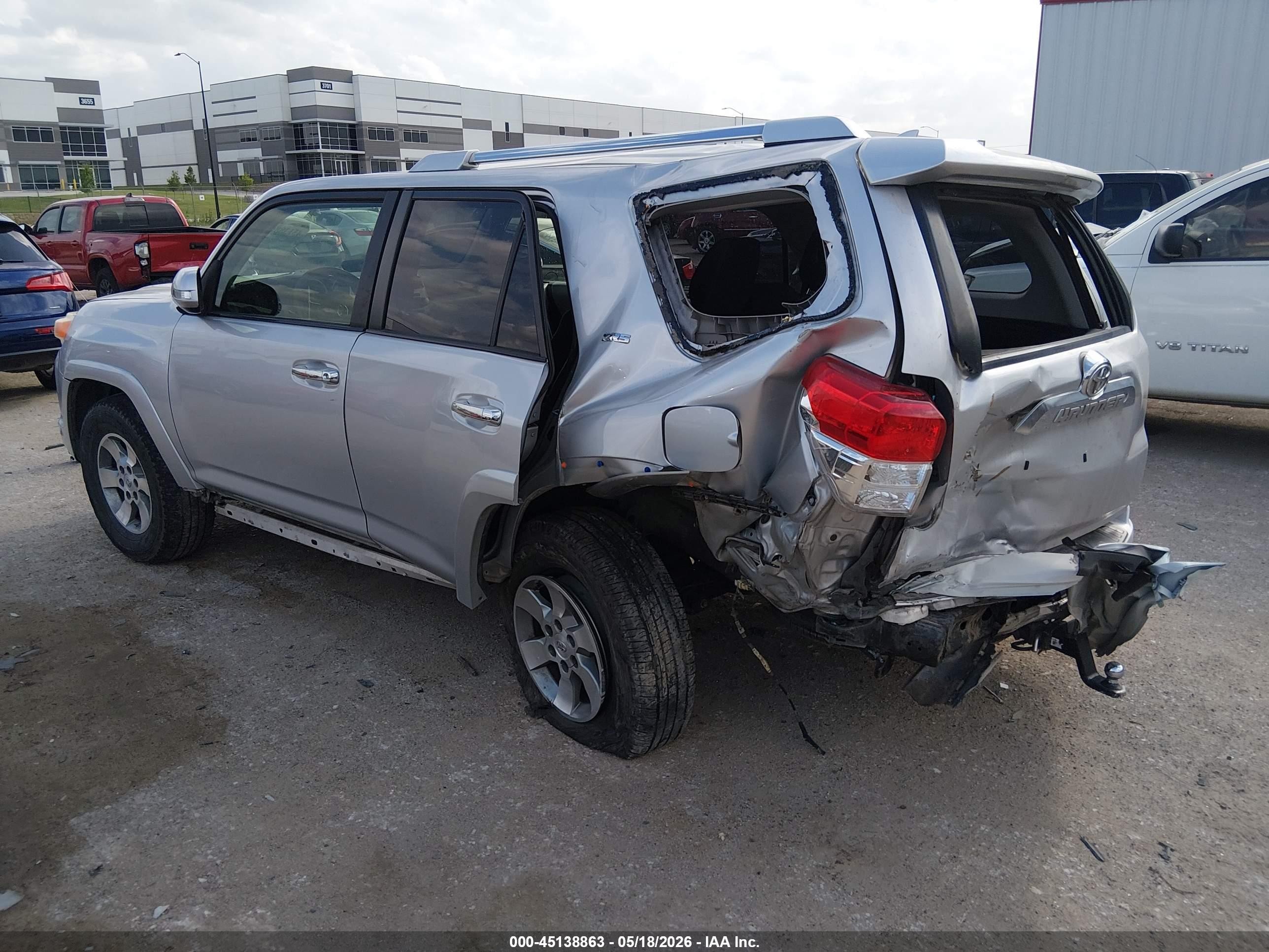 2012 Toyota 4Runner VIN JTEBU5JR9C5098164 IAAI salvage auction — Rear End, Salvage (Texas), sold $3,250 on 2026-07-09 (photo 3)