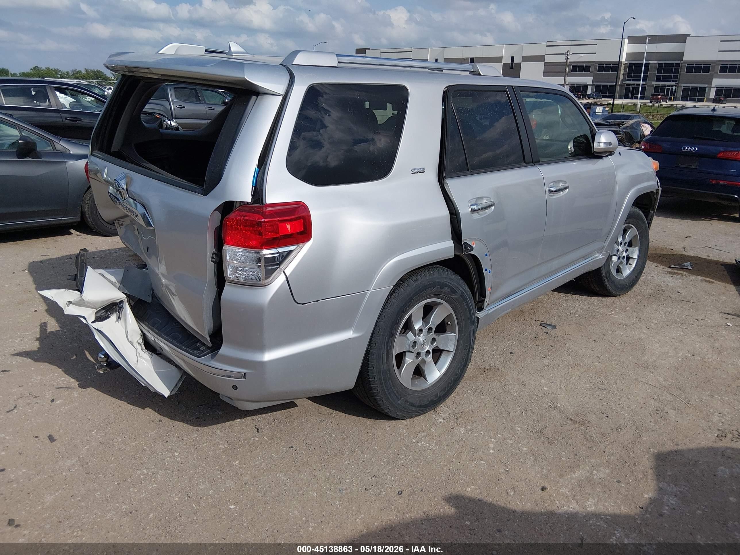 2012 Toyota 4Runner VIN JTEBU5JR9C5098164 IAAI salvage auction — Rear End, Salvage (Texas), sold $3,250 on 2026-07-09 (photo 4)