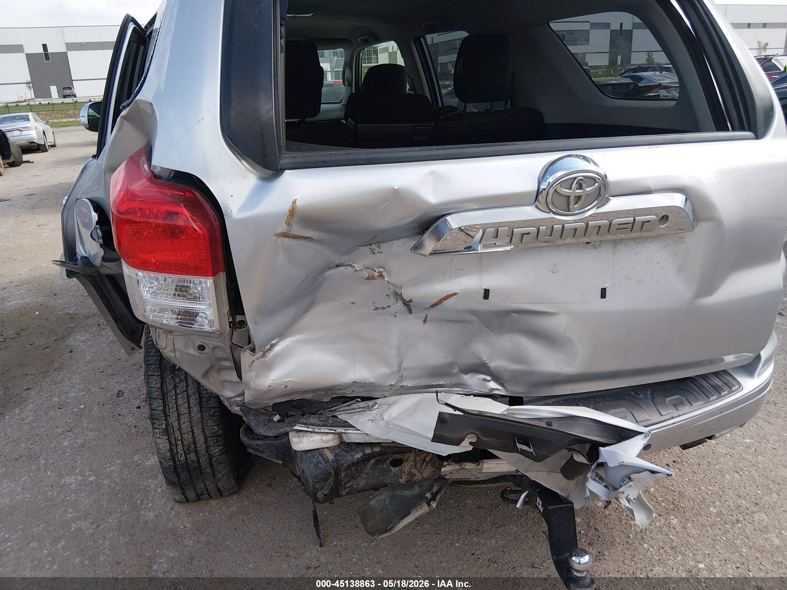 2012 Toyota 4Runner VIN JTEBU5JR9C5098164 IAAI salvage auction — Rear End, Salvage (Texas), sold $3,250 on 2026-07-09 (photo 6)