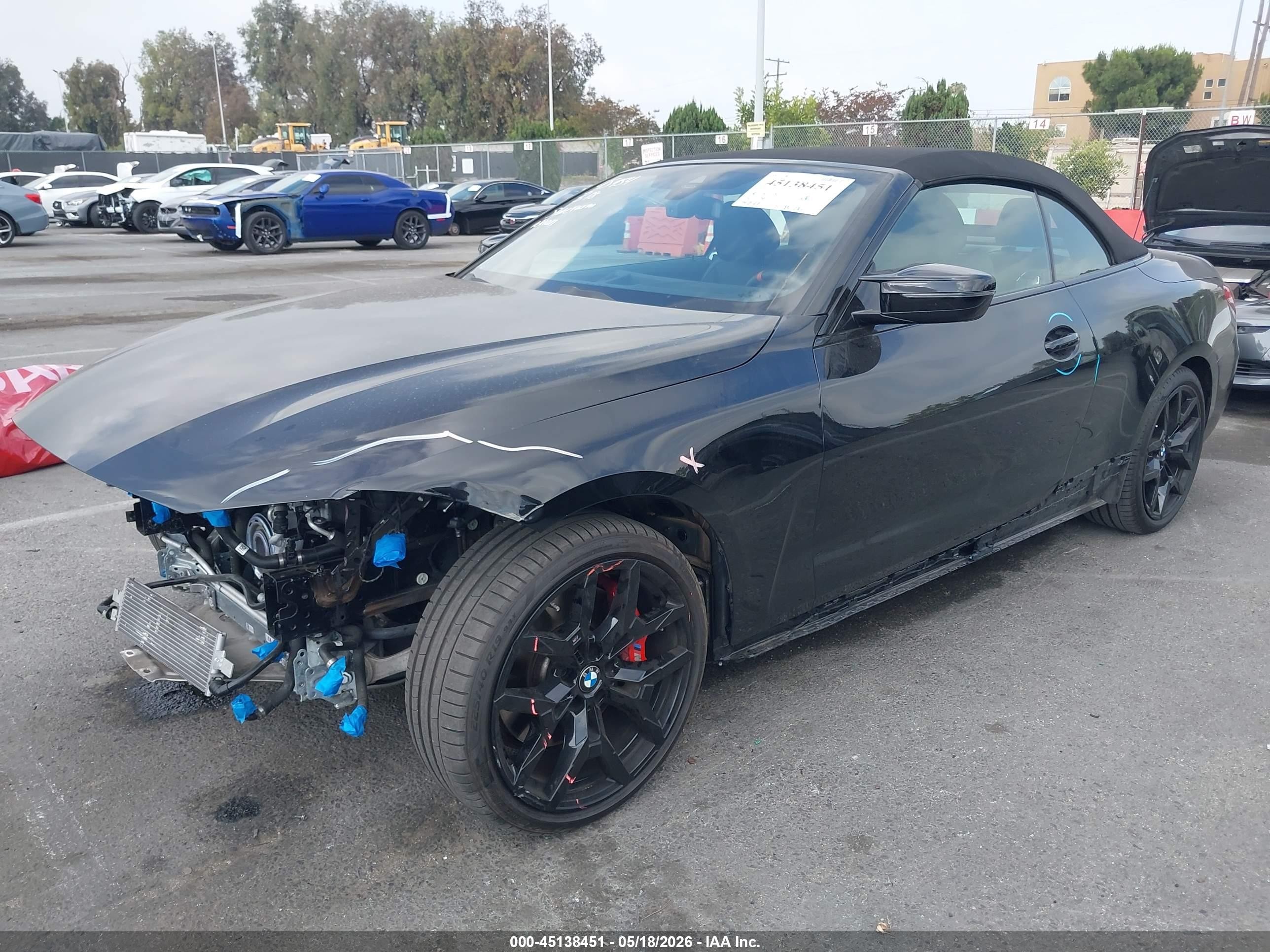 2025 BMW 4er VIN WBA73DB06SCU16451 IAAI salvage auction — Front End, Salvage (California), sold $23,800 on 2026-08-27 (photo 2)
