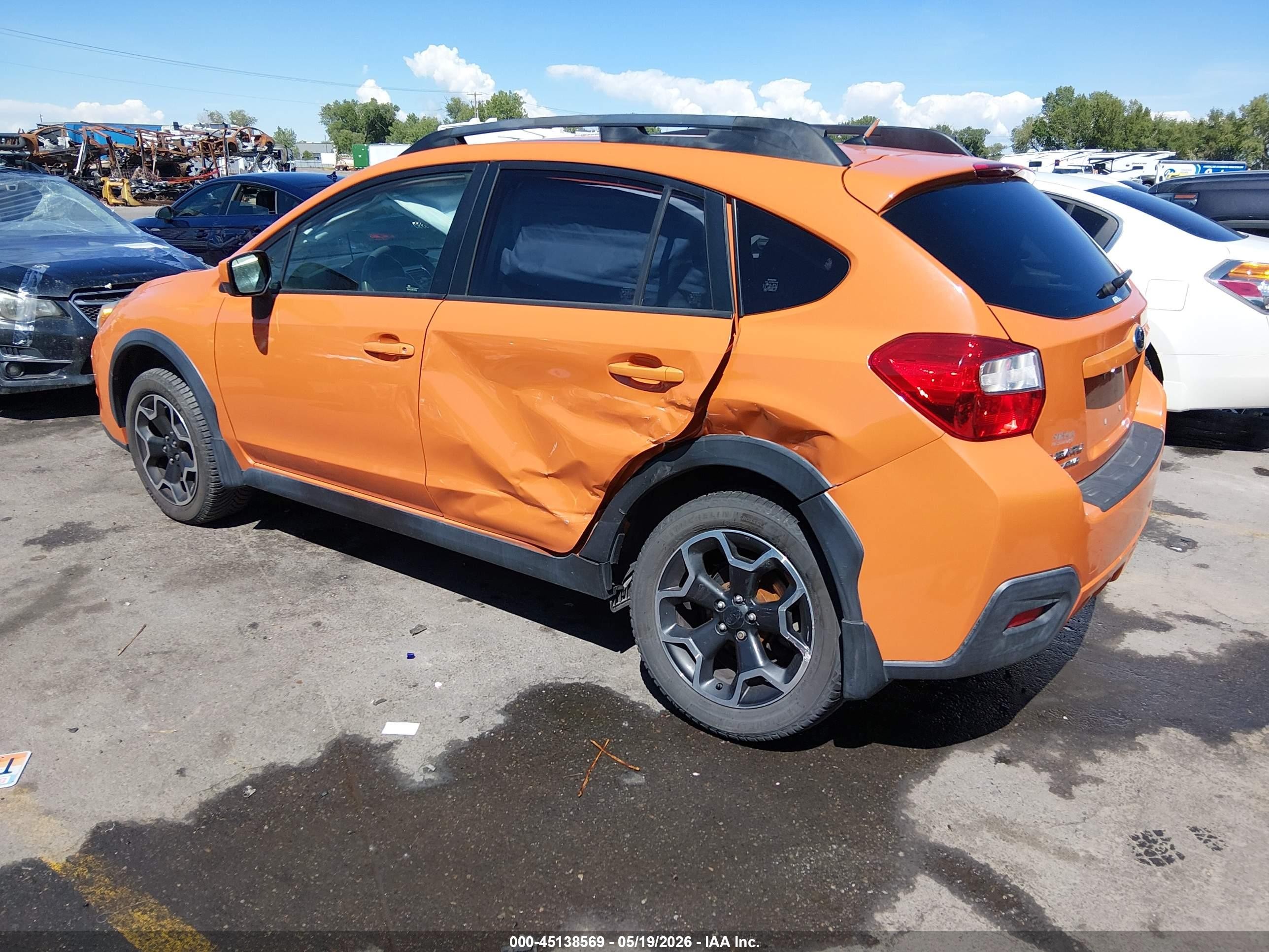 2015 Subaru XV Crosstrek VIN JF2GPADC2F8232499 IAAI salvage auction — Side, Salvage (Utah), sold $1,800 on 2026-07-09 (photo 3)