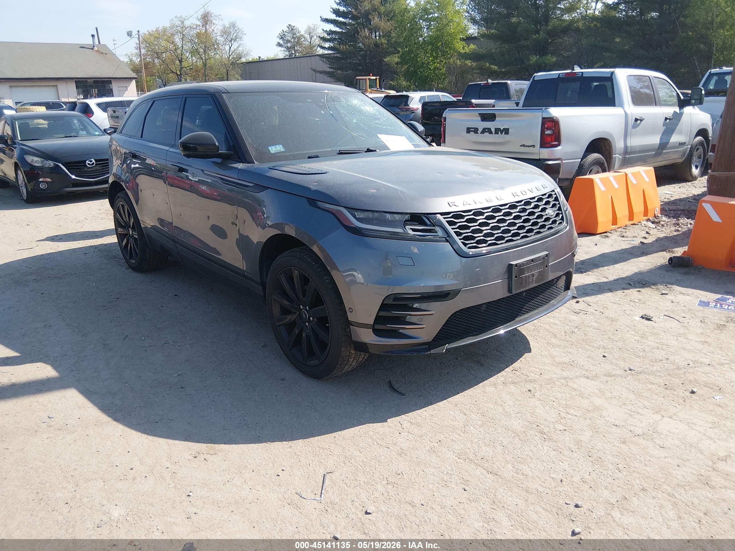2018 Land Rover Range Rover Velar VIN SALYL2RX4JA767036 IAAI salvage auction — Front End, Salvage (Massachusetts), sold $6,750 on 2026-09-09 (photo 1)