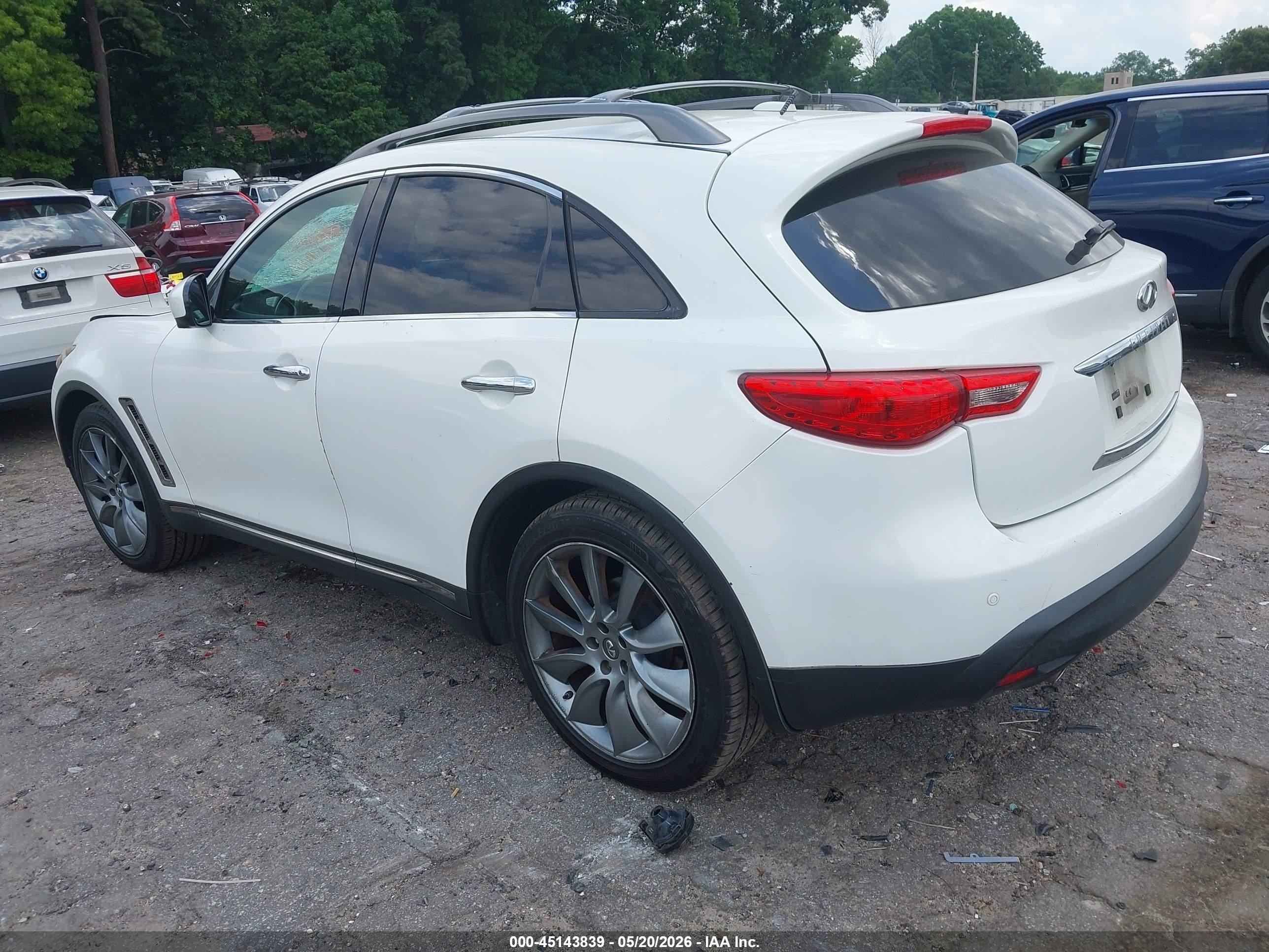 2013 Infiniti FX37 VIN JN8CS1MW2DM173128 IAAI salvage auction — Front End, Salvage (Georgia), sold $1,200 on 2026-09-23 (photo 3)