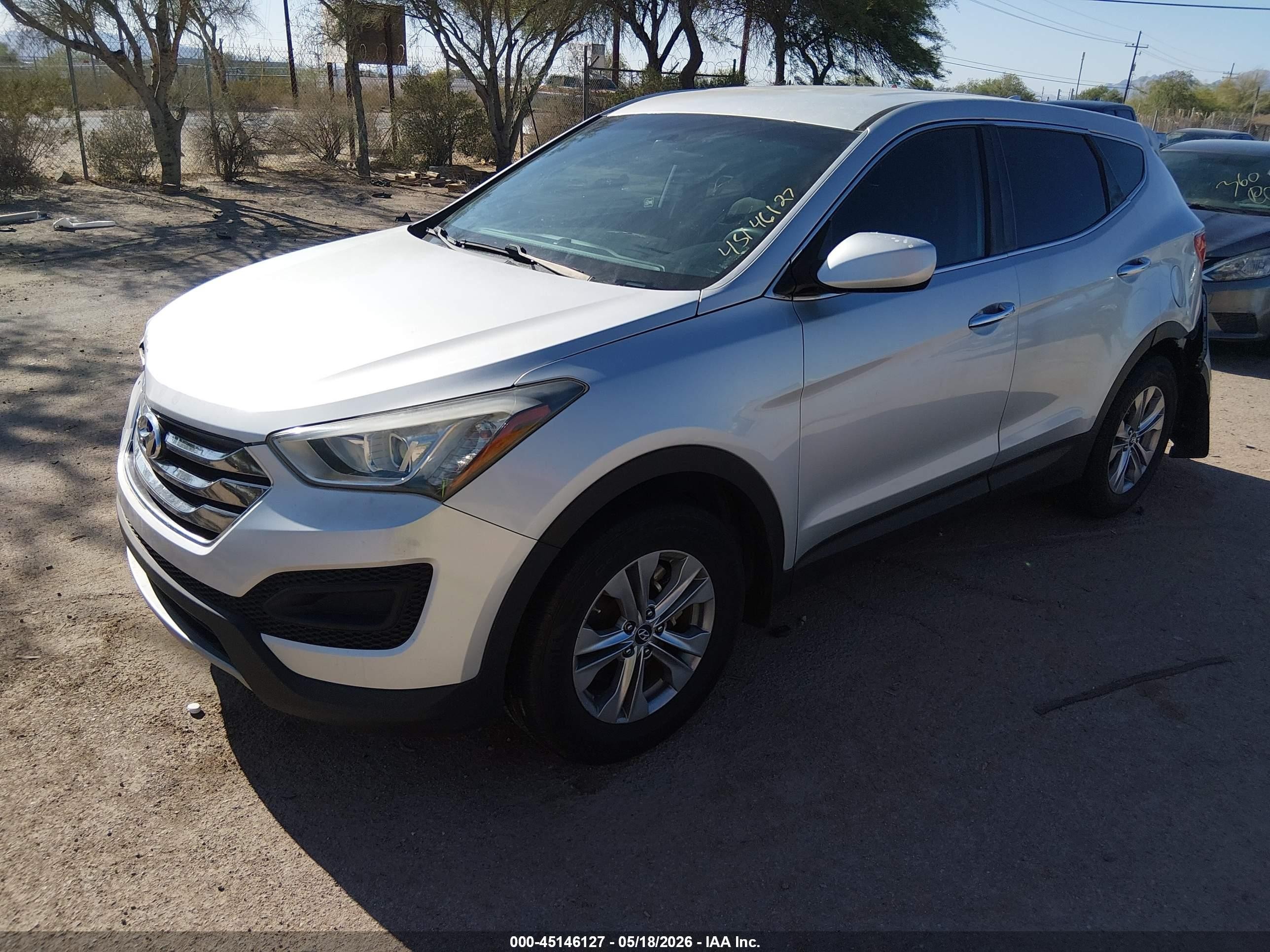 2013 Hyundai Santa Fe VIN 5XYZT3LBXDG030314 IAAI salvage auction — Rear End, Salvage (Arizona), sold $2,050 on 2026-07-09 (photo 2)