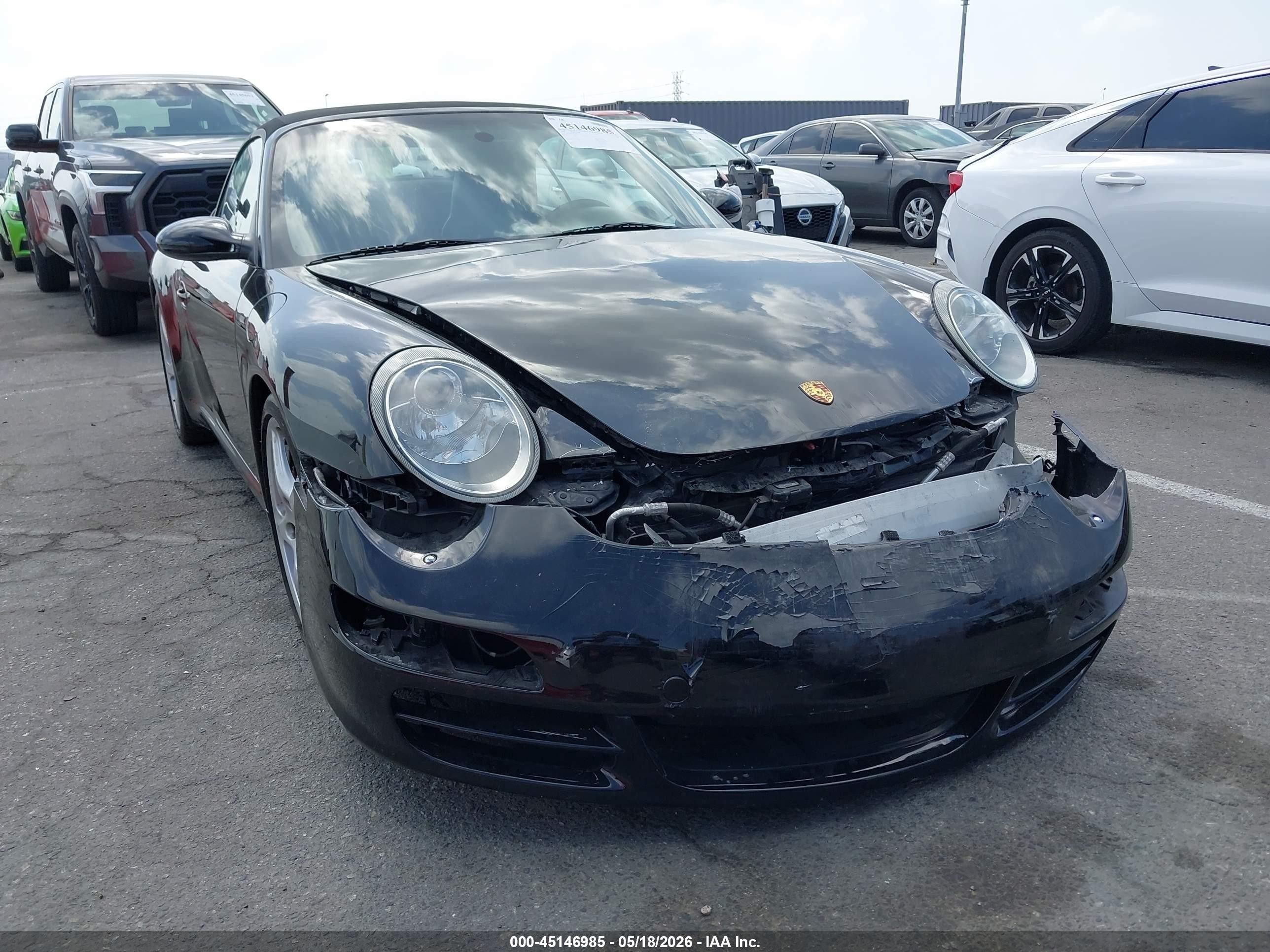 2008 Porsche 911 VIN WP0CB29918S775329 IAAI salvage auction — Front End, Salvage (California), sold $19,200 on 2026-07-07 (photo 1)