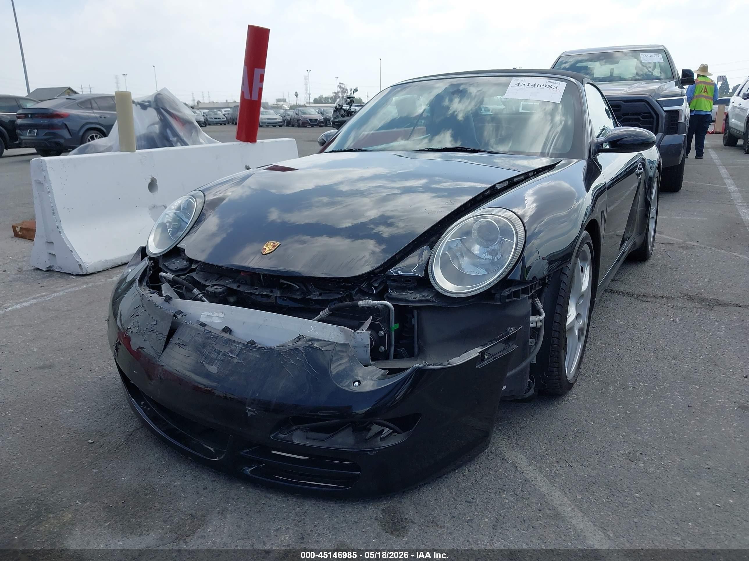 2008 Porsche 911 VIN WP0CB29918S775329 IAAI salvage auction — Front End, Salvage (California), sold $19,200 on 2026-07-07 (photo 2)