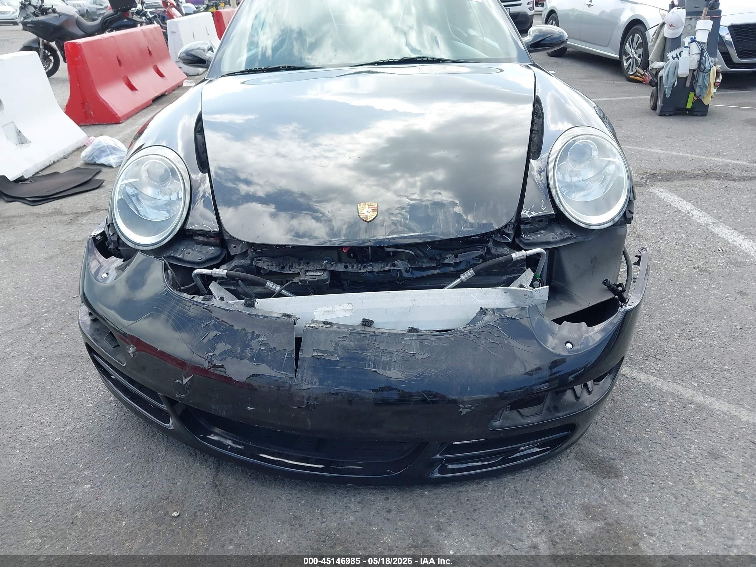 2008 Porsche 911 VIN WP0CB29918S775329 IAAI salvage auction — Front End, Salvage (California), sold $19,200 on 2026-07-07 (photo 6)