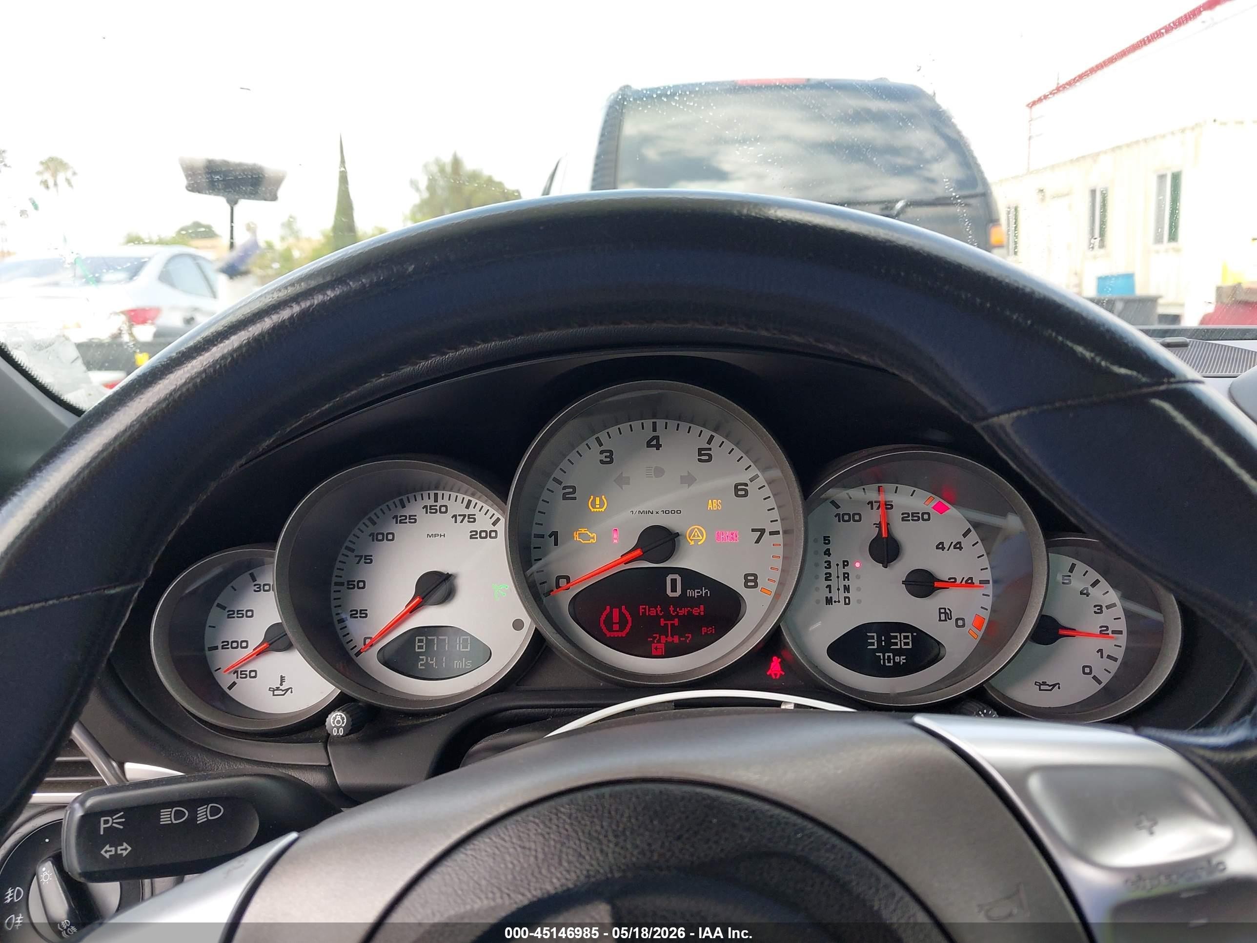2008 Porsche 911 VIN WP0CB29918S775329 IAAI salvage auction — Front End, Salvage (California), sold $19,200 on 2026-07-07 (photo 7)