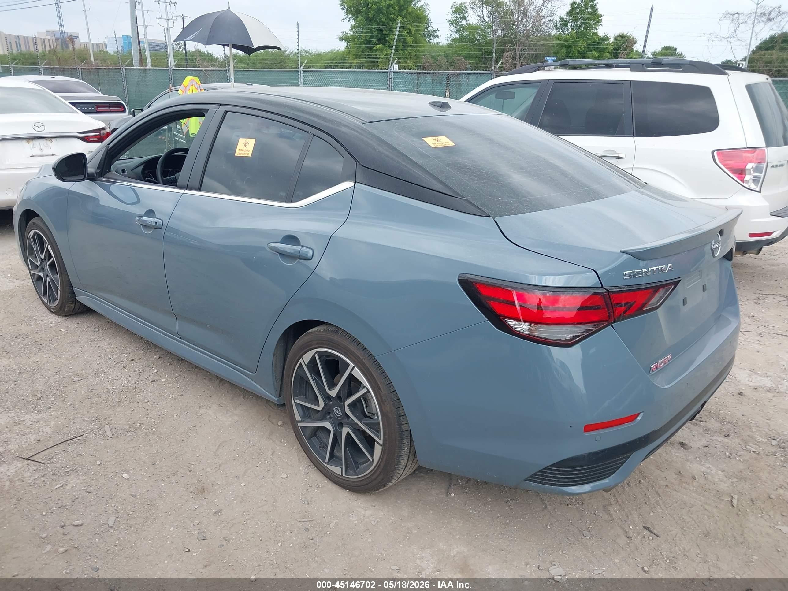 2025 Nissan Sentra VIN 3N1AB8DV8SY387234 IAAI salvage auction — Side, Salvage (Texas), sold $8,100 on 2026-07-12 (photo 3)