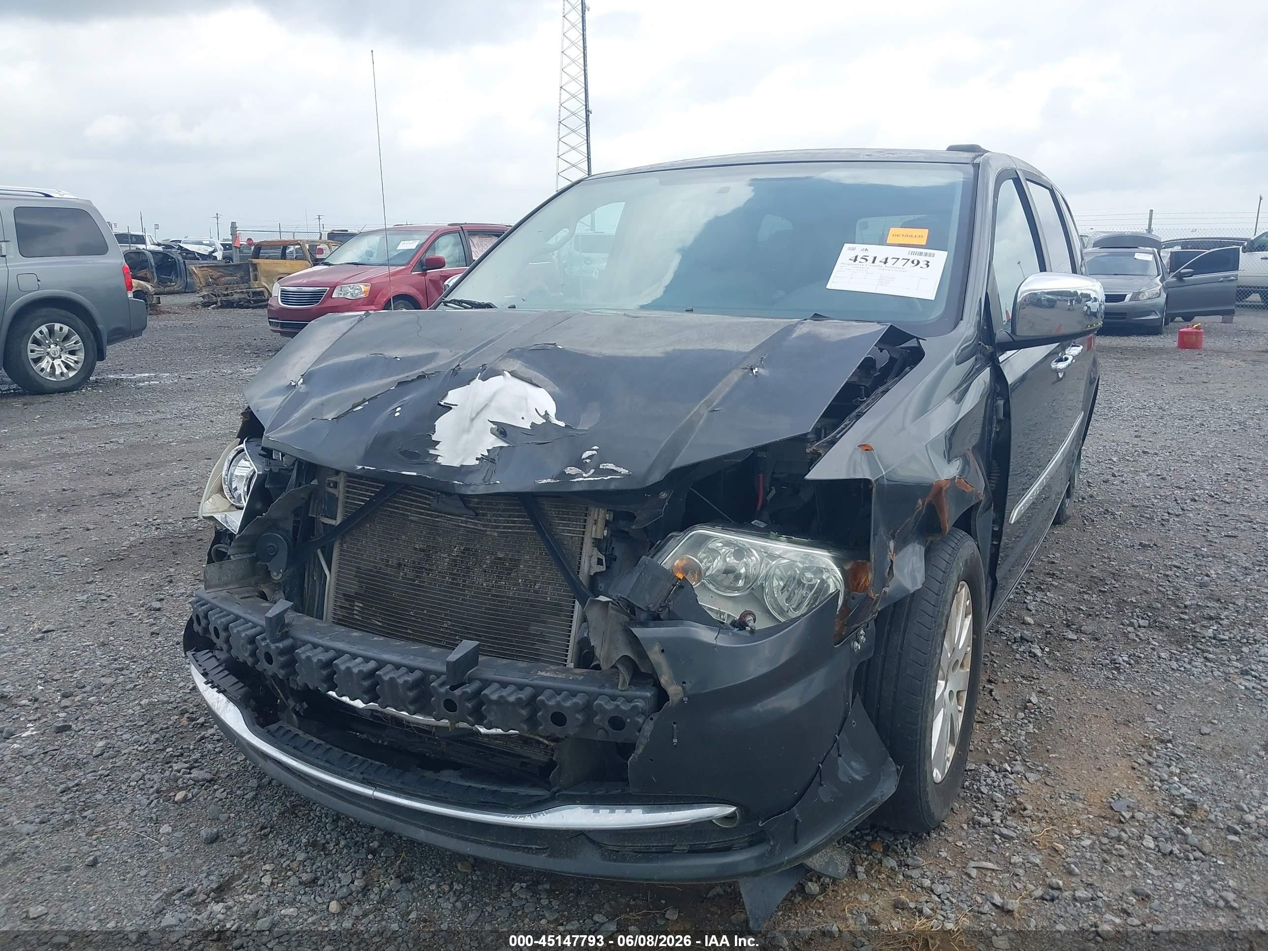 2012 Chrysler Town & country VIN 2C4RC1CGXCR170700 IAAI salvage auction — Front End, Clear (Arkansas), sold $500 on 2026-09-10 (photo 6)
