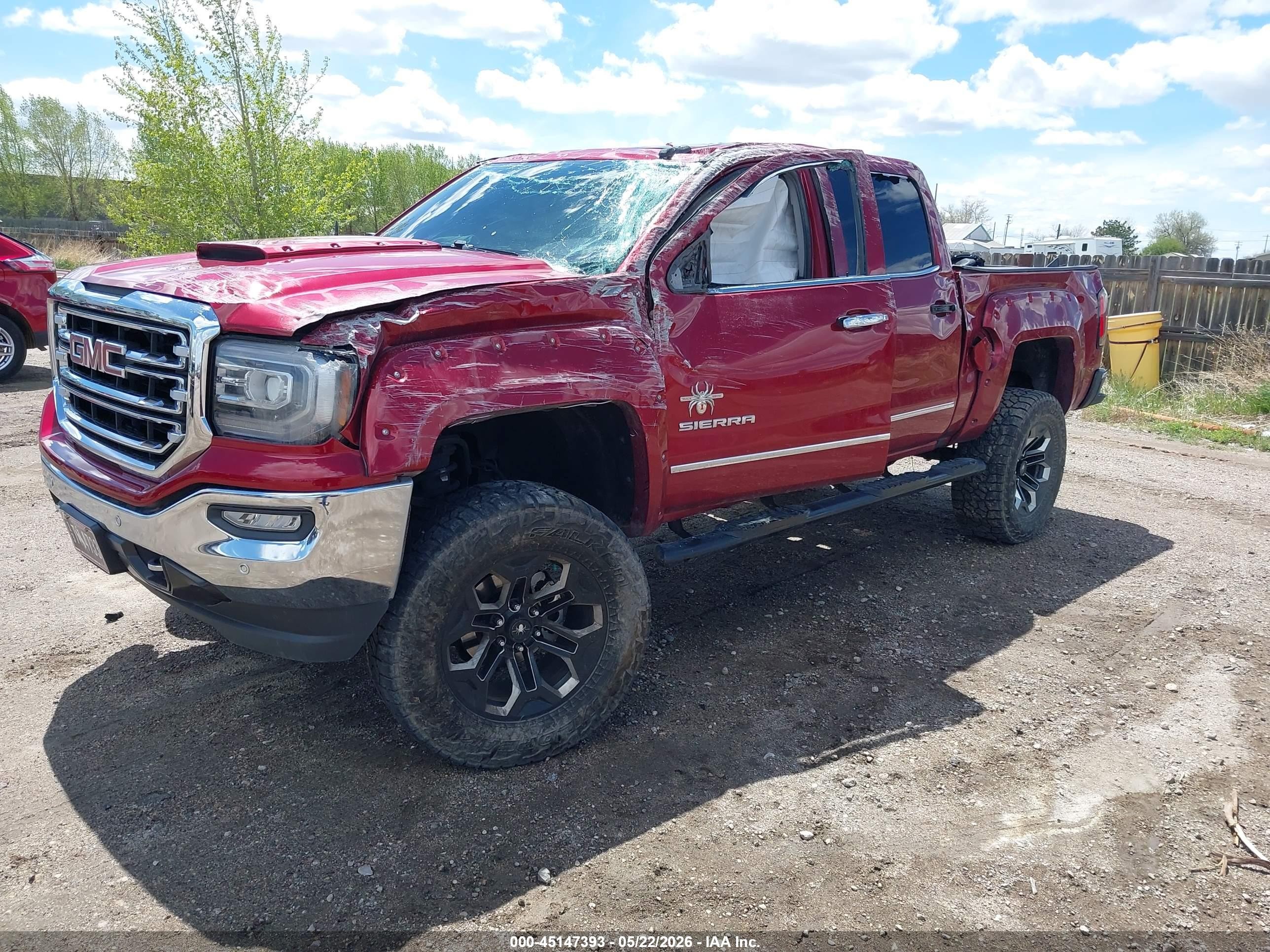 2018 GMC Sierra 1500 VIN 3GTU2NEC1JG299247 IAAI salvage auction — All Over, Salvage (Wyoming), sold $4,050 on 2026-09-16 (photo 2)