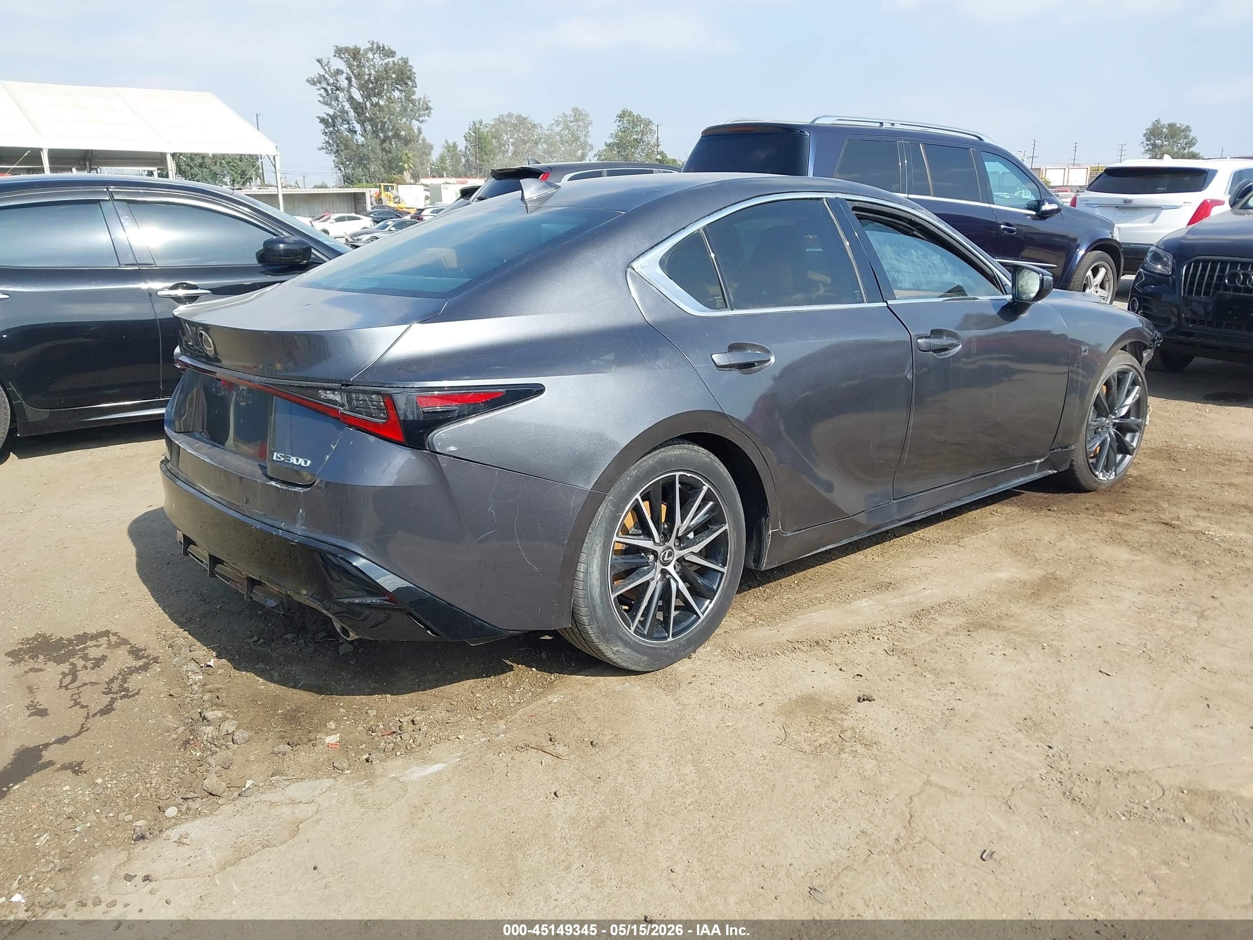2025 Lexus Is VIN JTHBA1D20S5134521 IAAI salvage auction — Front End, Salvage (California), sold $9,250 on 2026-07-01 (photo 4)