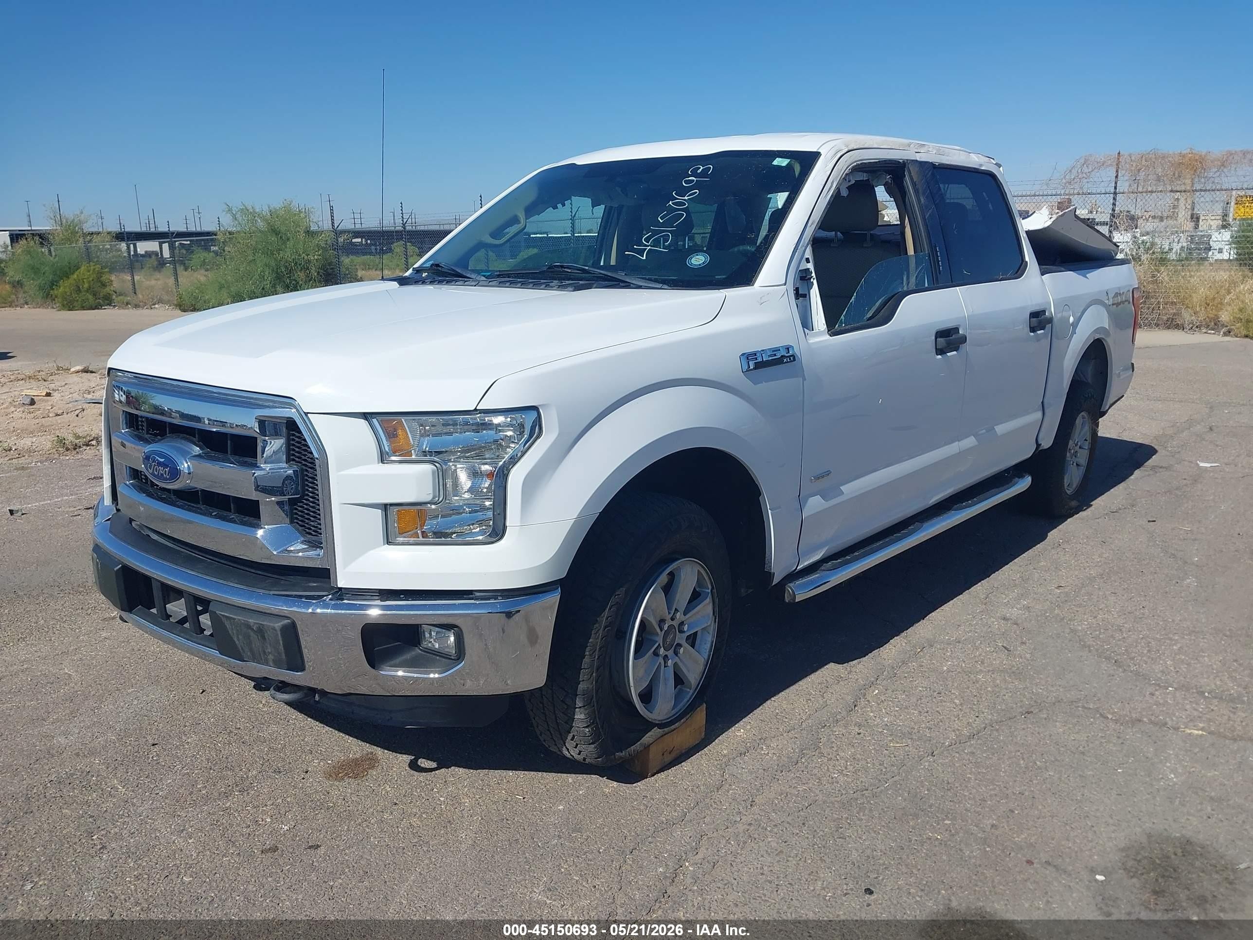 2015 Ford F-150 VIN 1FTEW1EG2FKD43647 IAAI salvage auction — Rollover, Salvage (Arizona), sold $5,600 on 2026-07-09 (photo 2)
