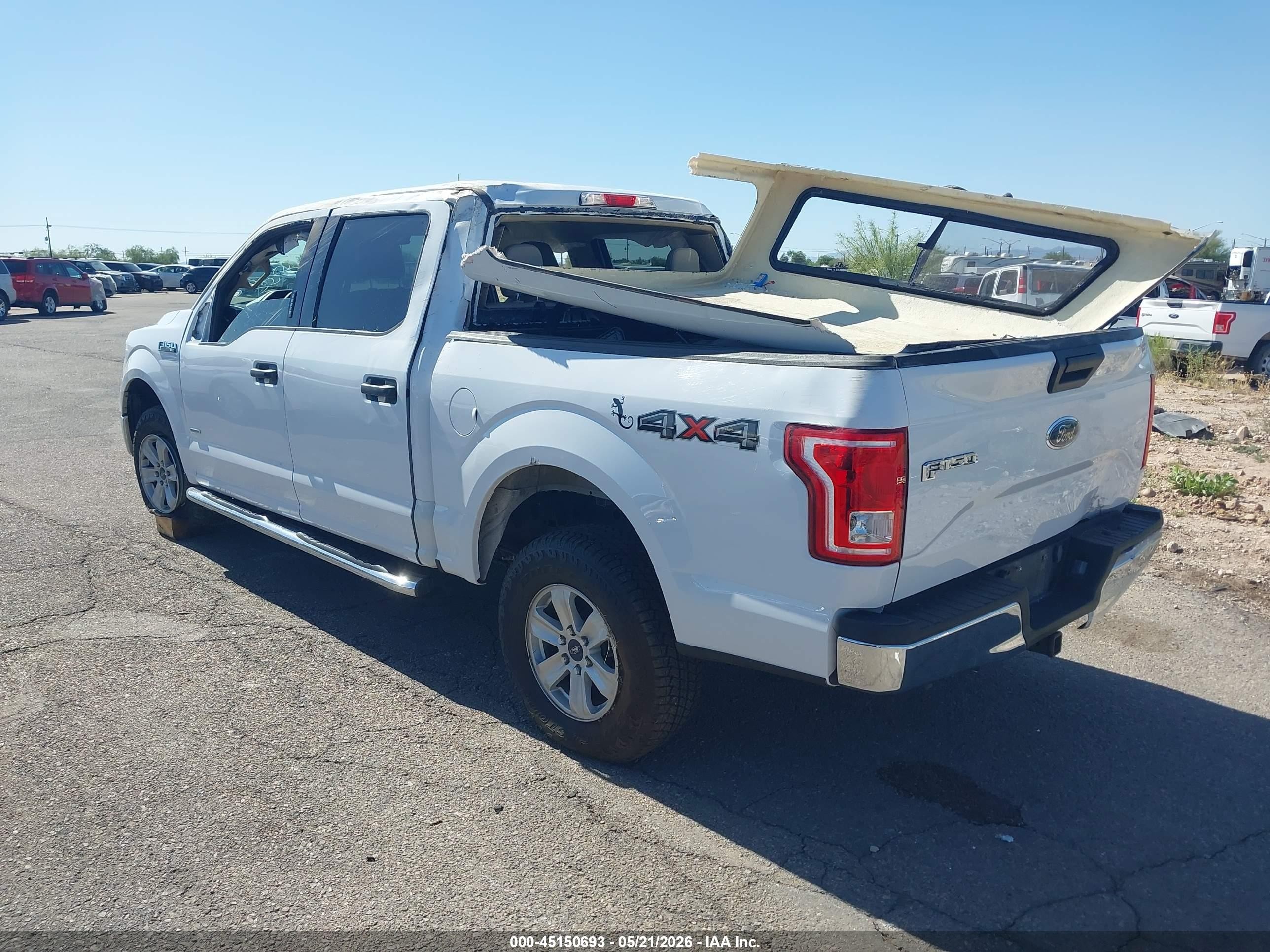 2015 Ford F-150 VIN 1FTEW1EG2FKD43647 IAAI salvage auction — Rollover, Salvage (Arizona), sold $5,600 on 2026-07-09 (photo 3)