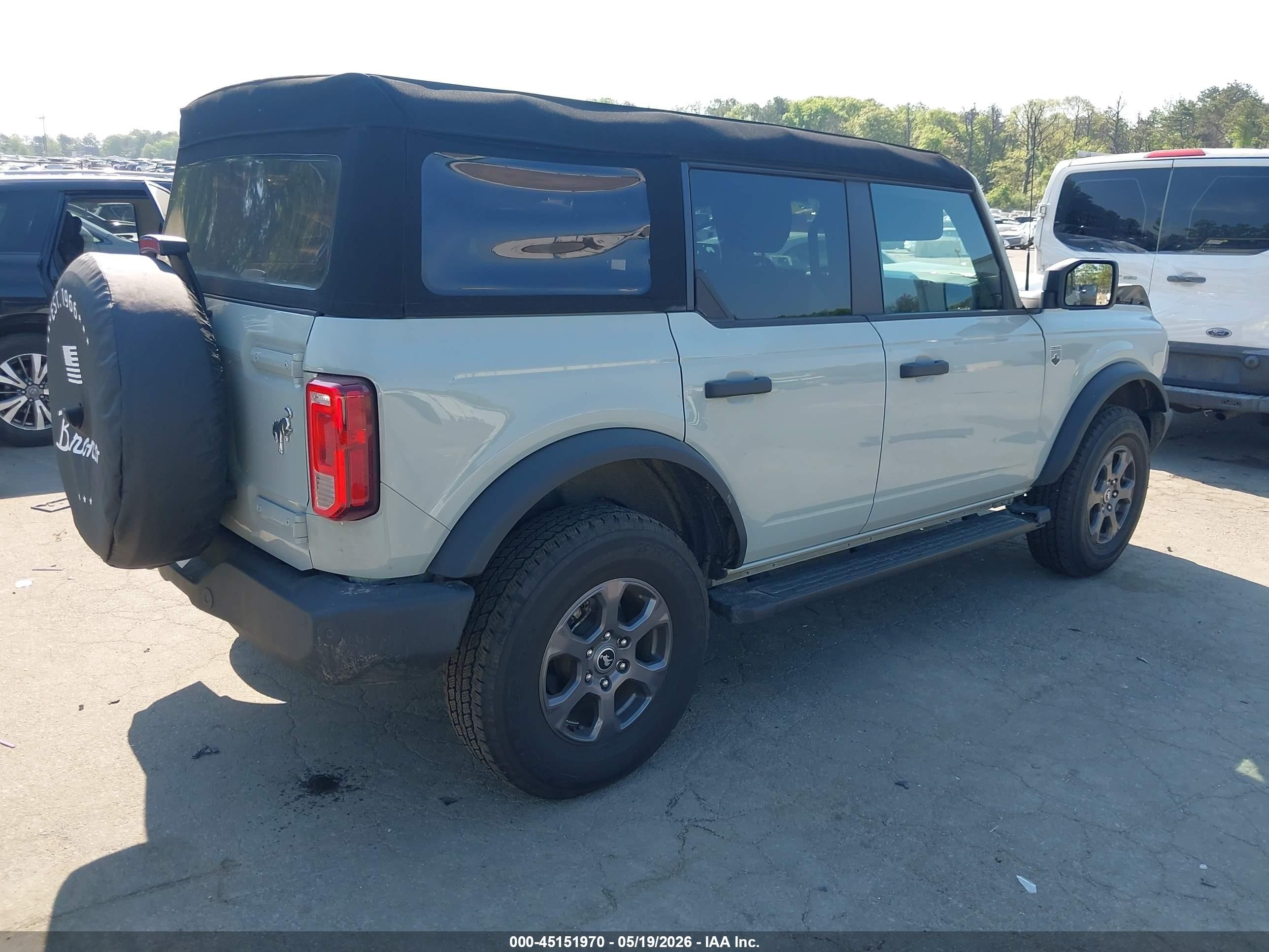 2024 Ford Bronco VIN 1FMDE7BH8RLA69086 IAAI salvage auction — Front End, Mv-907A (New York), sold $12,100 on 2026-07-10 (photo 4)