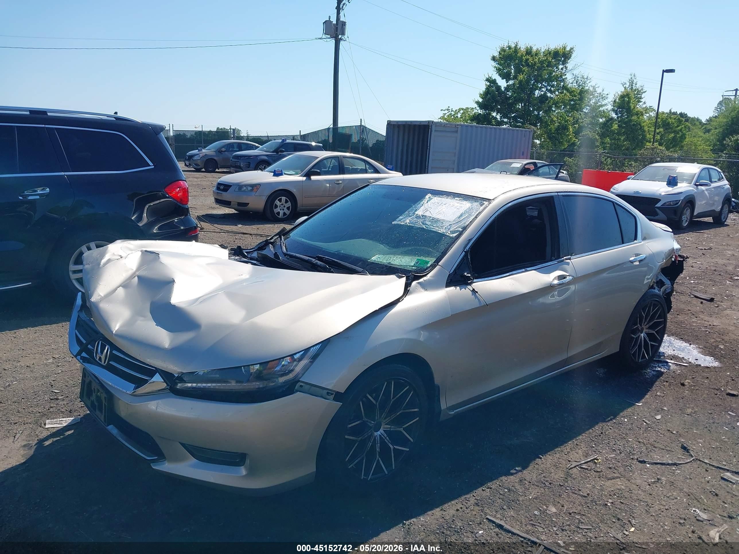 2015 Honda Accord VIN 1HGCR2F50FA170204 IAAI salvage auction — Front End, Clear (Virginia), sold $1,025 on 2026-07-12 (photo 2)