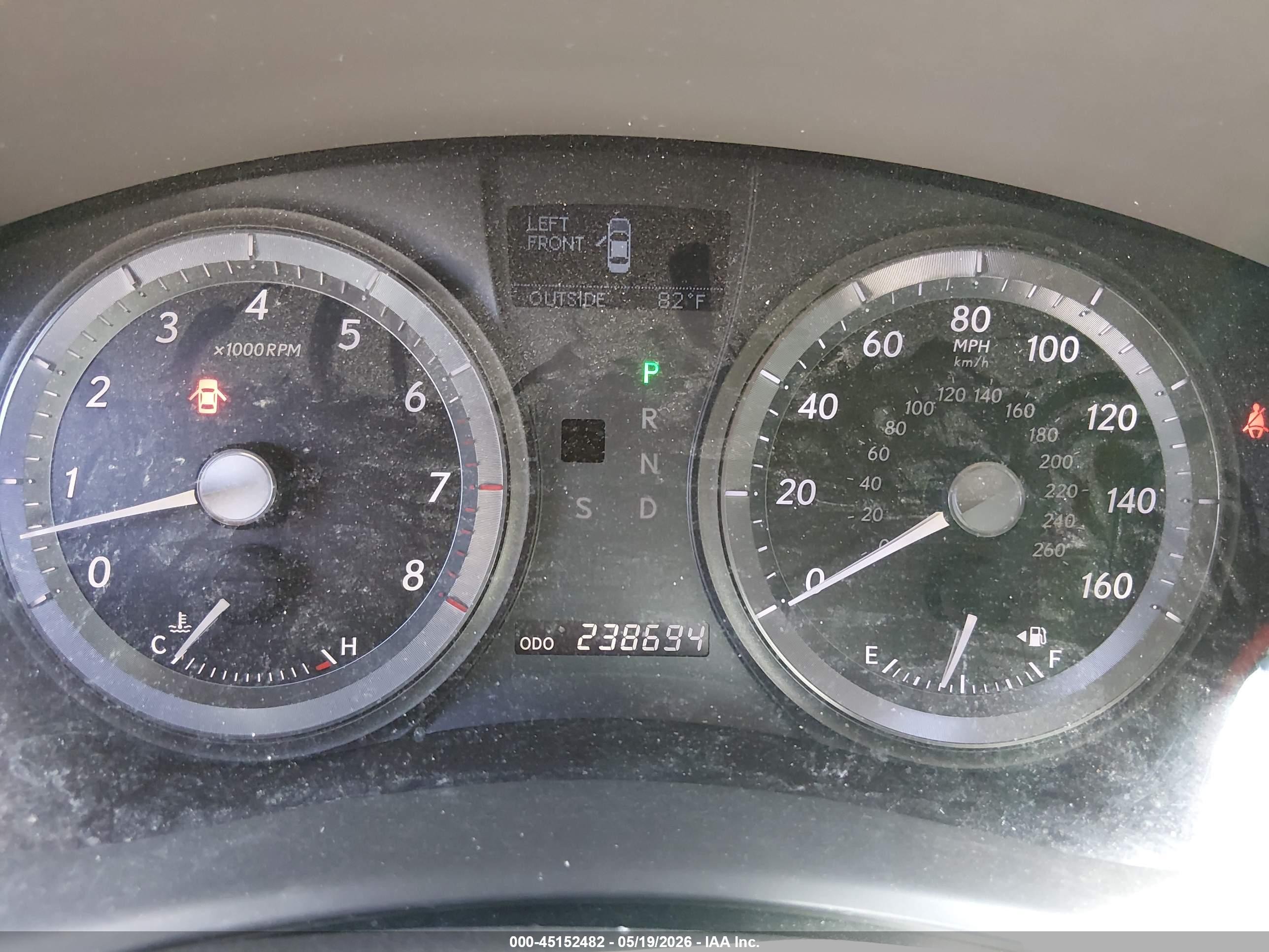 2007 Lexus ES 350 VIN JTHBJ46G972011190 IAAI salvage auction — Unknown, Clear (Michigan), sold $550 on 2026-07-09 (photo 7)