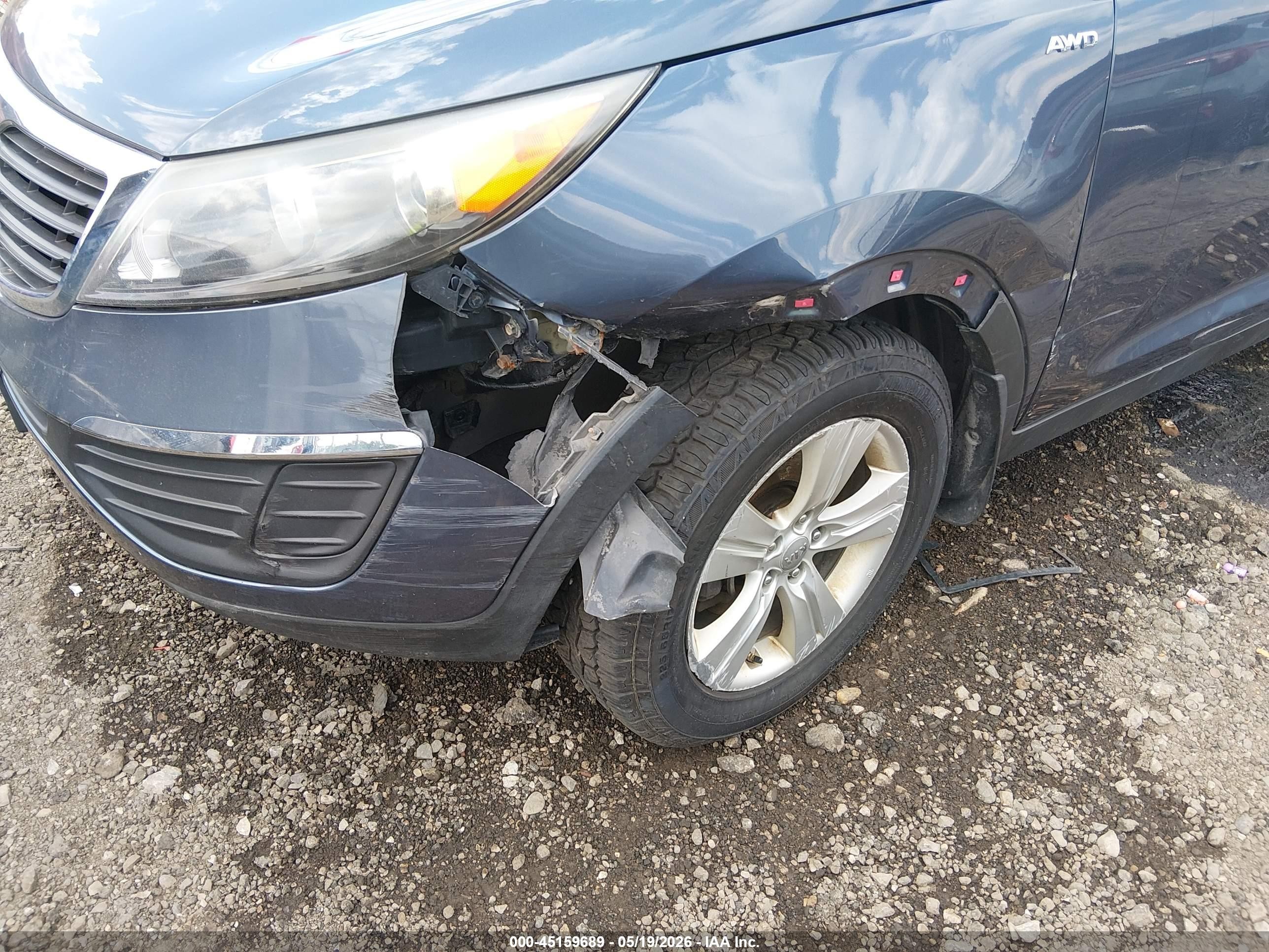 2012 Kia Sportage VIN KNDPBCA23C7310388 IAAI salvage auction — Side, Salvage (West Virginia), sold $1,650 on 2026-07-10 (photo 6)