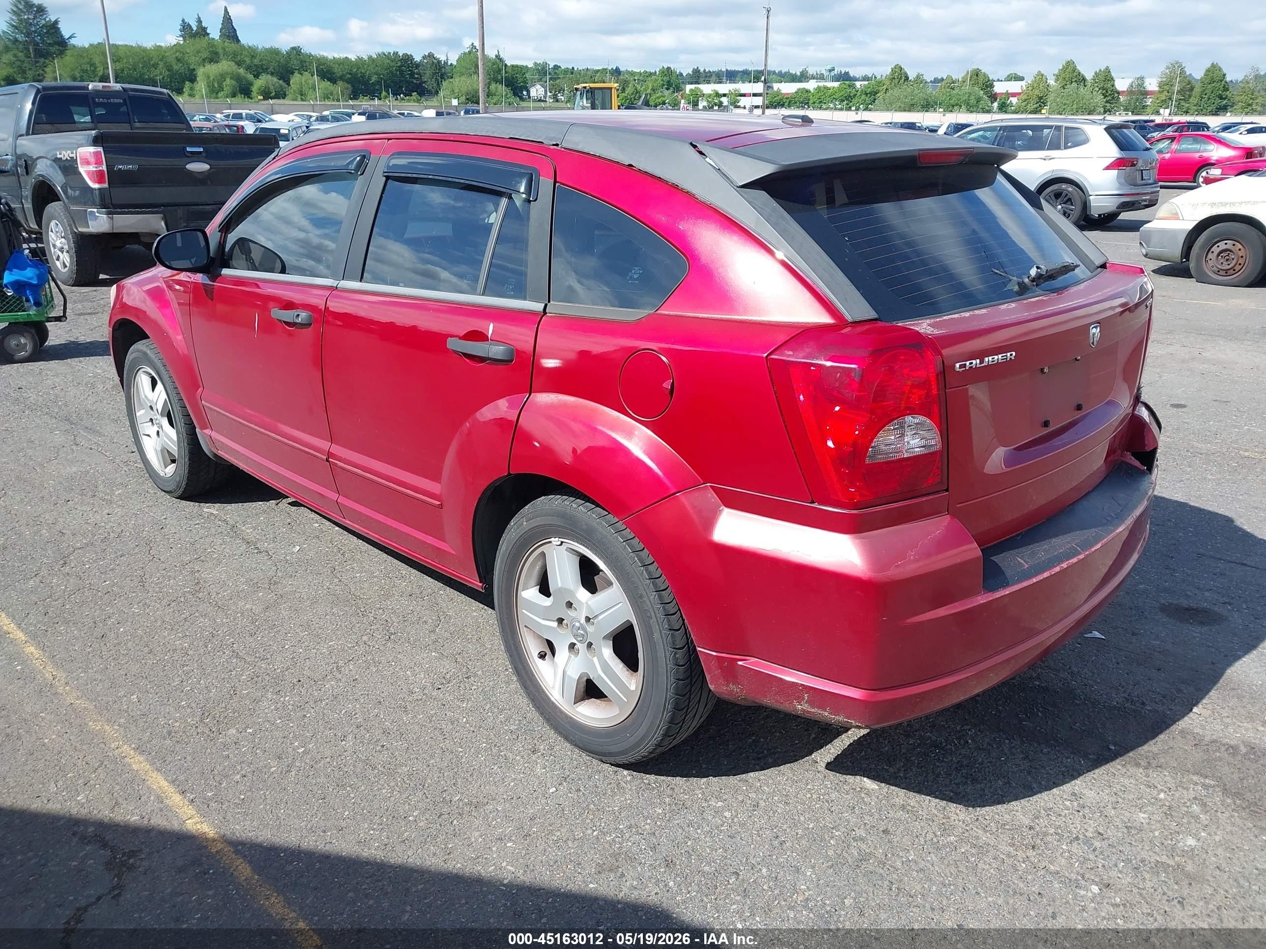 2007 Dodge Caliber VIN 1B3HB48B47D504985 IAAI salvage auction — Rear End, Salvage (Oregon), sold $275 on 2026-07-09 (photo 3)