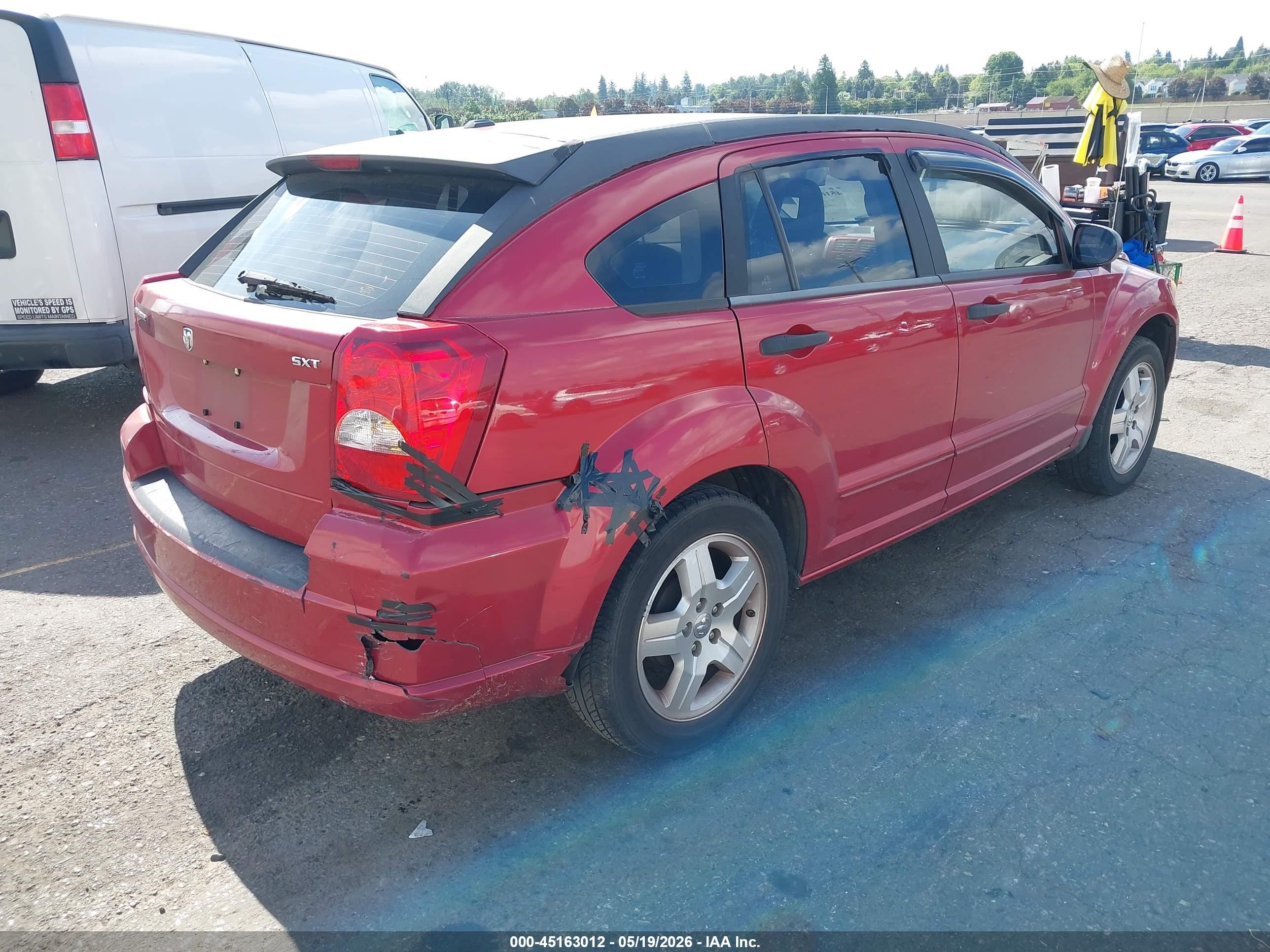 2007 Dodge Caliber VIN 1B3HB48B47D504985 IAAI salvage auction — Rear End, Salvage (Oregon), sold $275 on 2026-07-09 (photo 4)