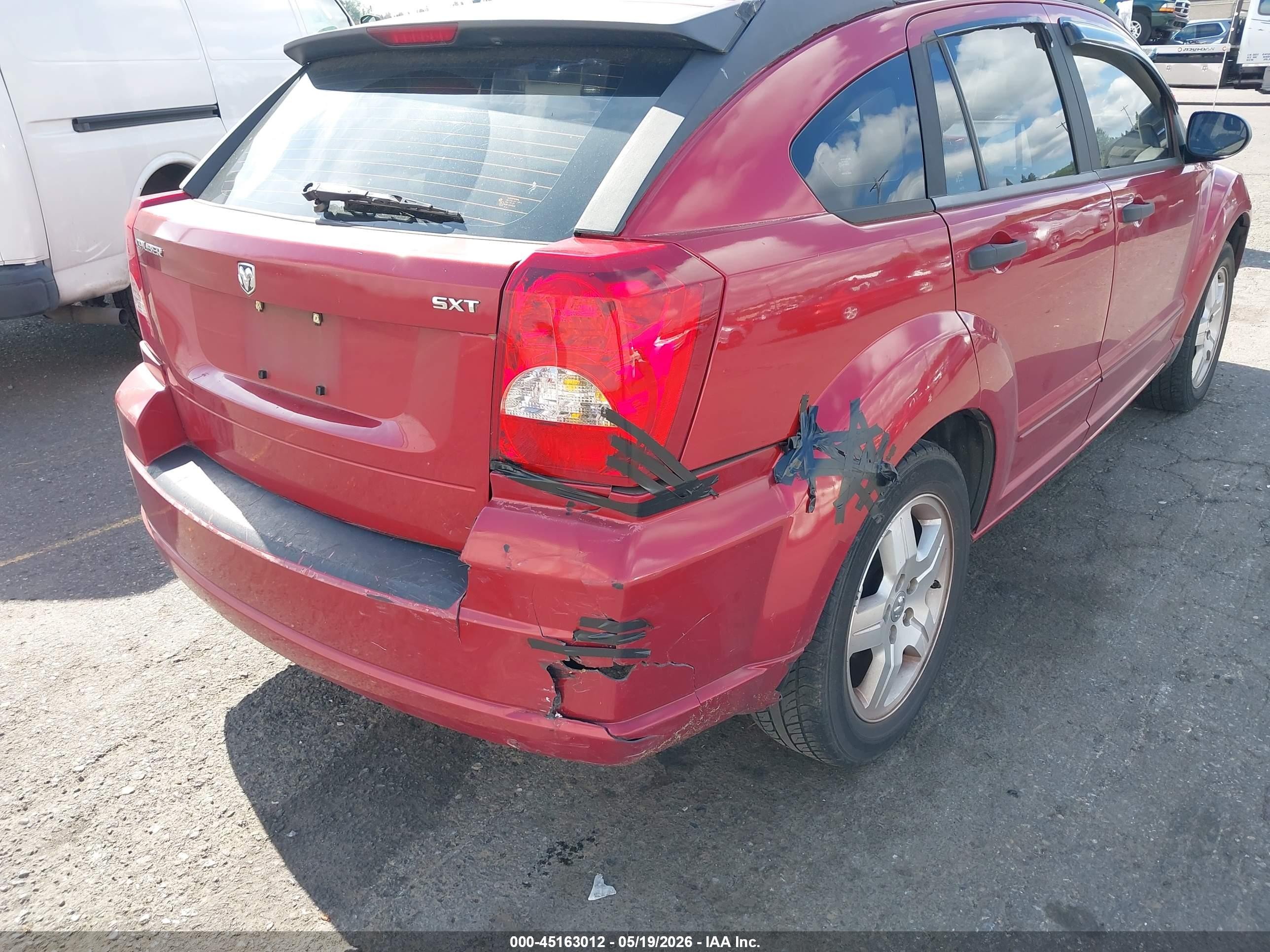 2007 Dodge Caliber VIN 1B3HB48B47D504985 IAAI salvage auction — Rear End, Salvage (Oregon), sold $275 on 2026-07-09 (photo 6)