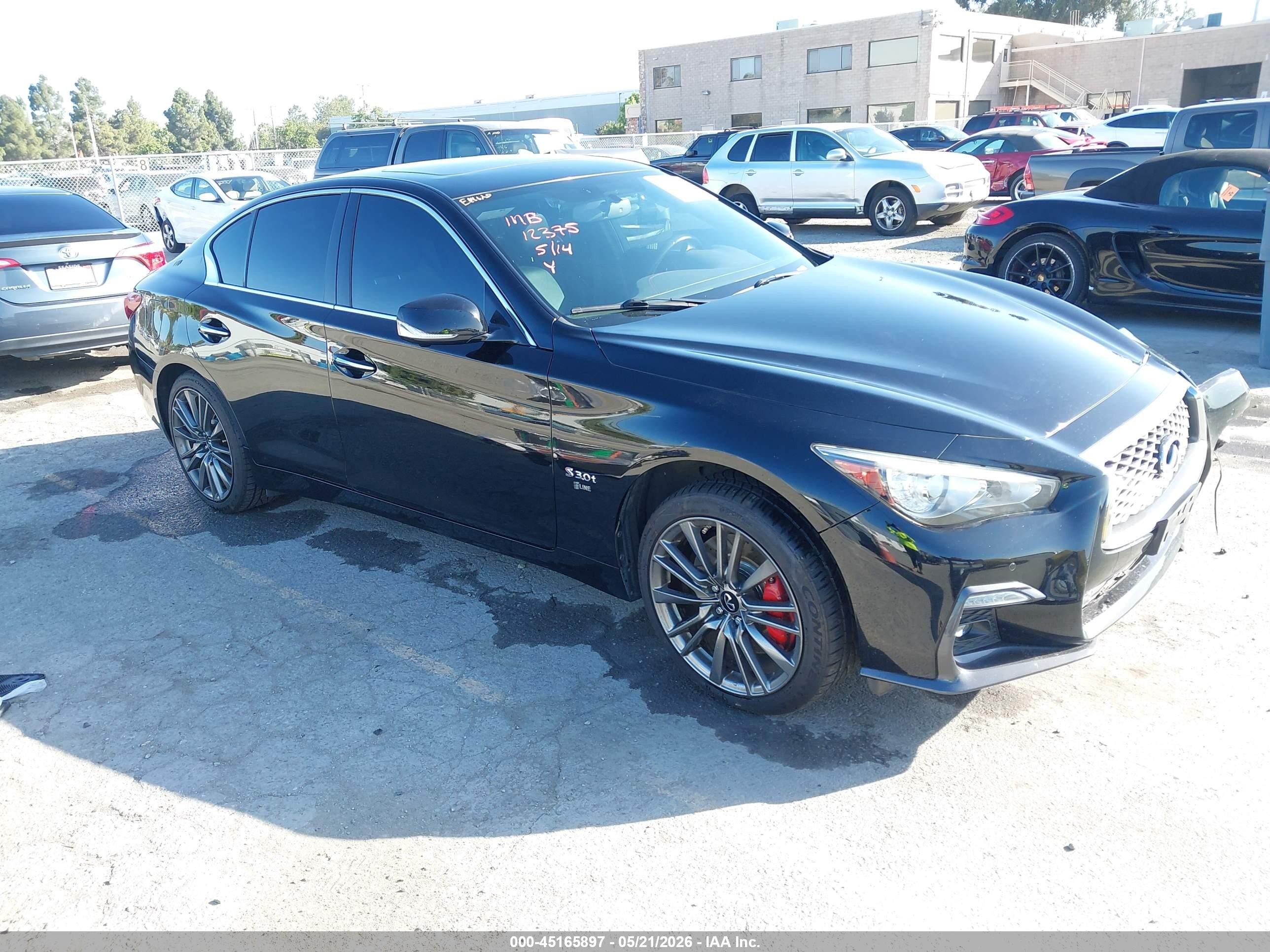 2020 Infiniti Q50 VIN JN1FV7ARXLM660466 — IAAI salvage auction photo