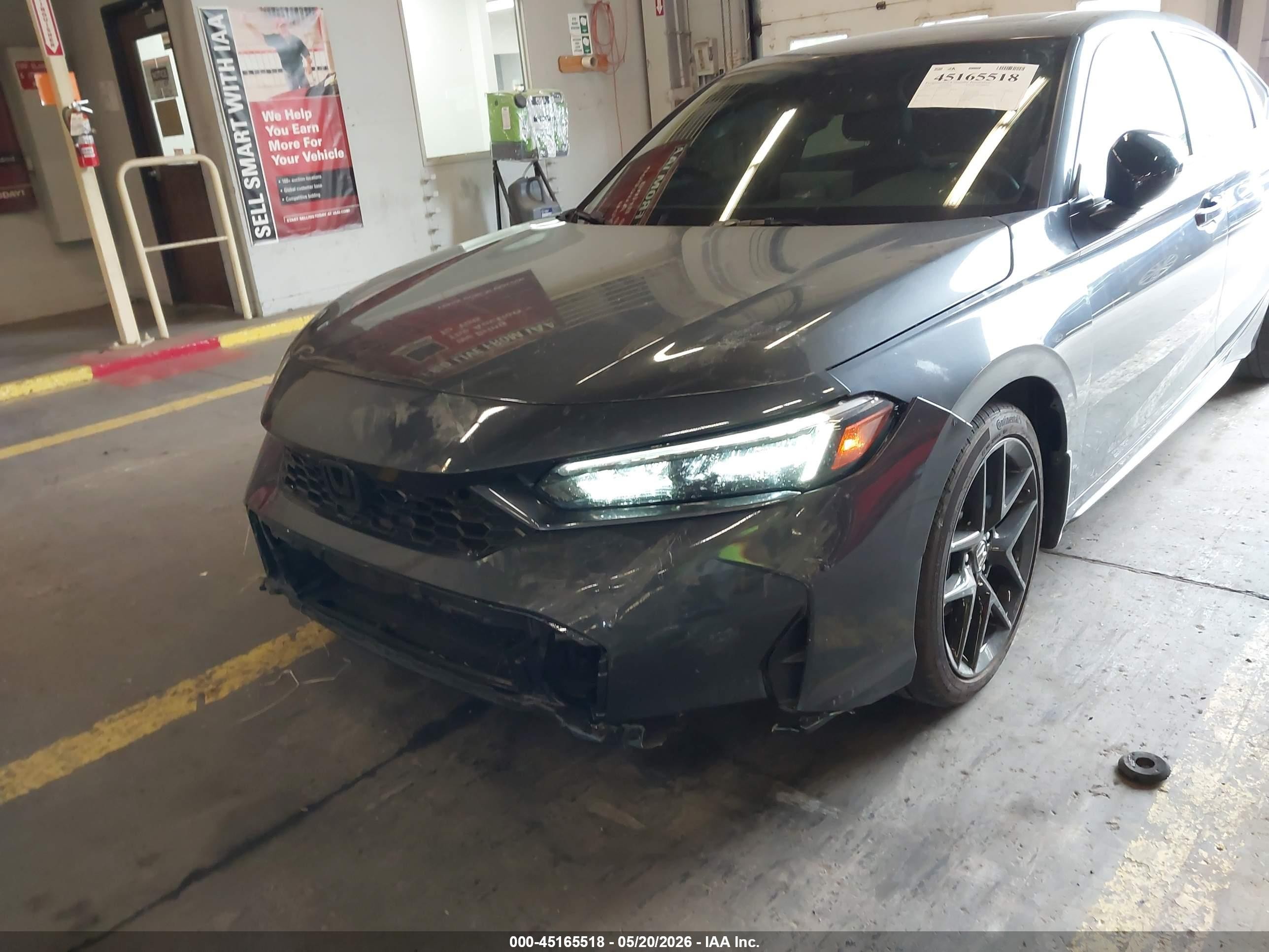 2025 Honda Civic Hybrid VIN JHMFL4H81SX001279 IAAI salvage auction — Front End, Salvage (Oregon), sold $10,300 on 2026-07-02 (photo 6)