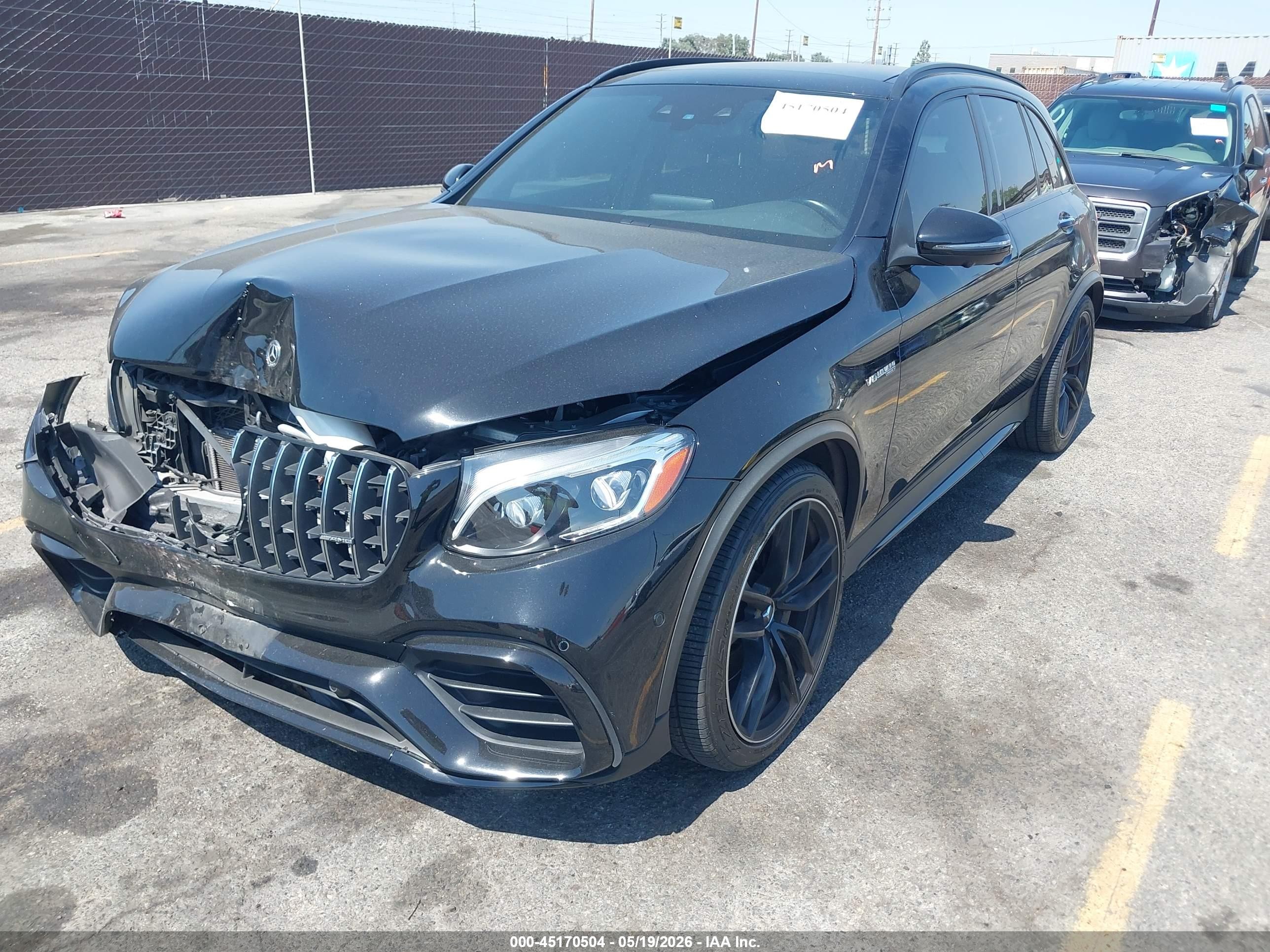 2019 Mercedes-Benz GLC-Class VIN WDC0G8JB3KF488896 IAAI salvage auction — Front End, Salvage (California), sold $16,100 on 2026-07-10 (photo 2)