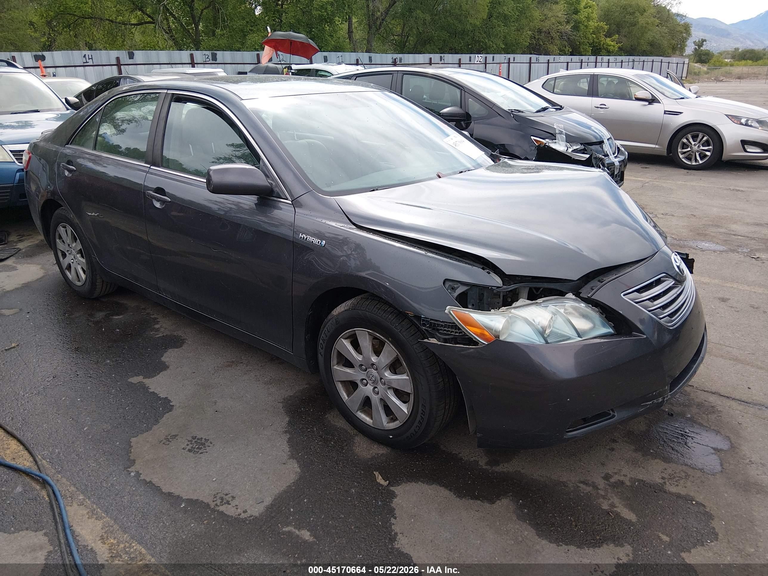 2008 Toyota Camry Hybrid VIN 4T1BB46K28U061885 IAAI salvage auction — Front End, Salvage (Utah), sold $250 on 2026-07-09 (photo 1)