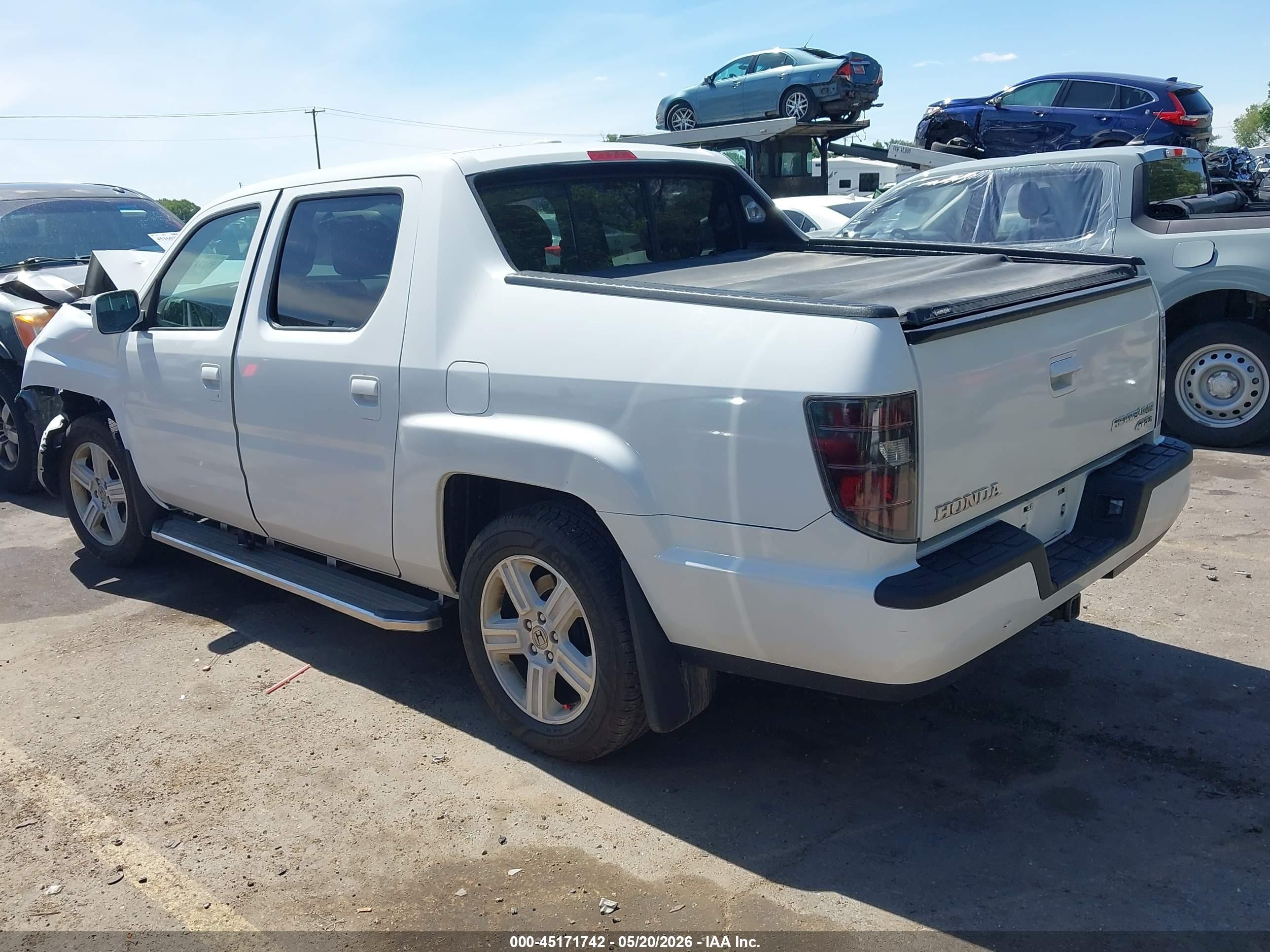 2013 Honda Ridgeline VIN 5FPYK1F58DB010599 IAAI salvage auction — Front End, Salvage (Utah), sold $450 on 2026-07-02 (photo 3)