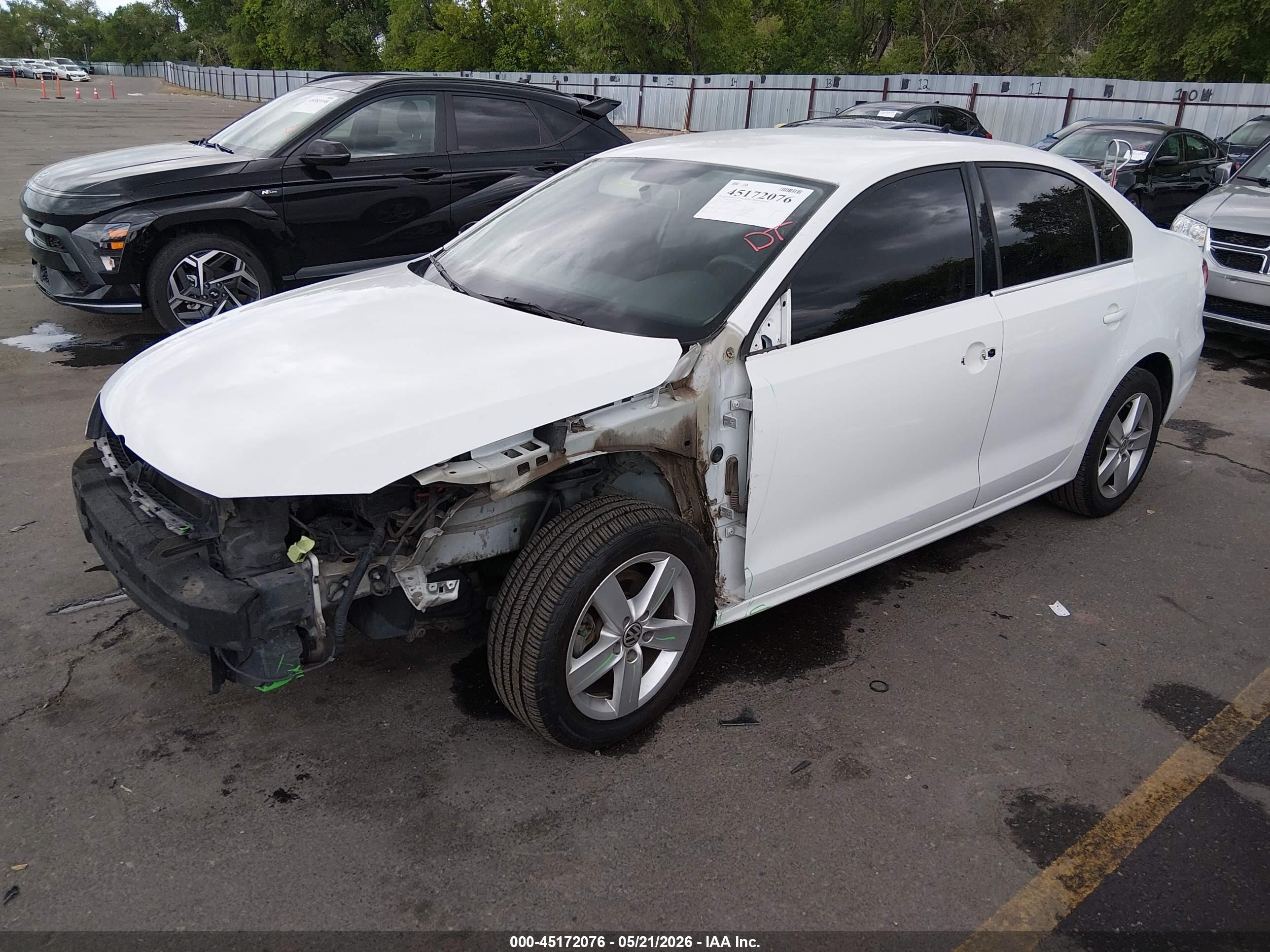 2014 Volkswagen Jetta VIN 3VWLL7AJ1EM288293 IAAI salvage auction — Front End, Salvage (Utah), sold $1,500 on 2026-07-09 (photo 2)