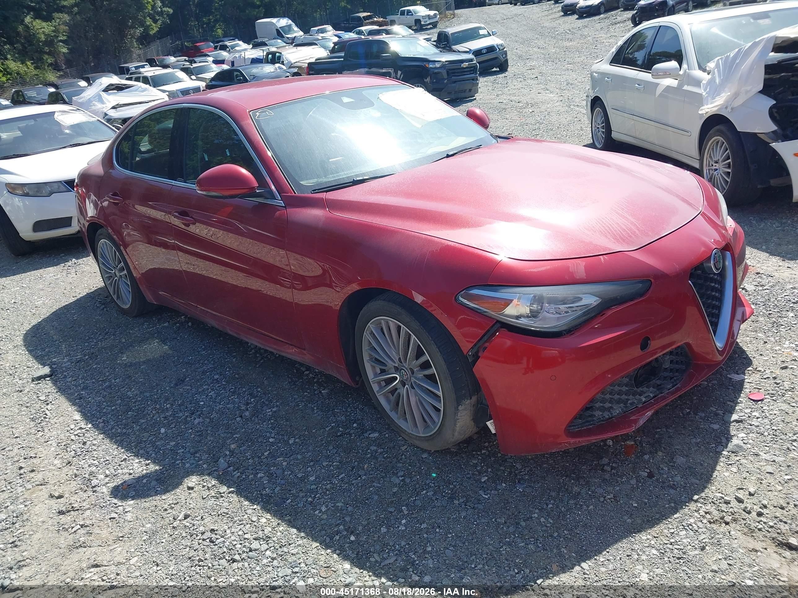 2017 Alfa romeo Giulia VIN ZARFAECN4H7557448 IAAI salvage auction — Unknown, Salvage (North Carolina), sold $3,300 on 2026-09-03 (photo 1)