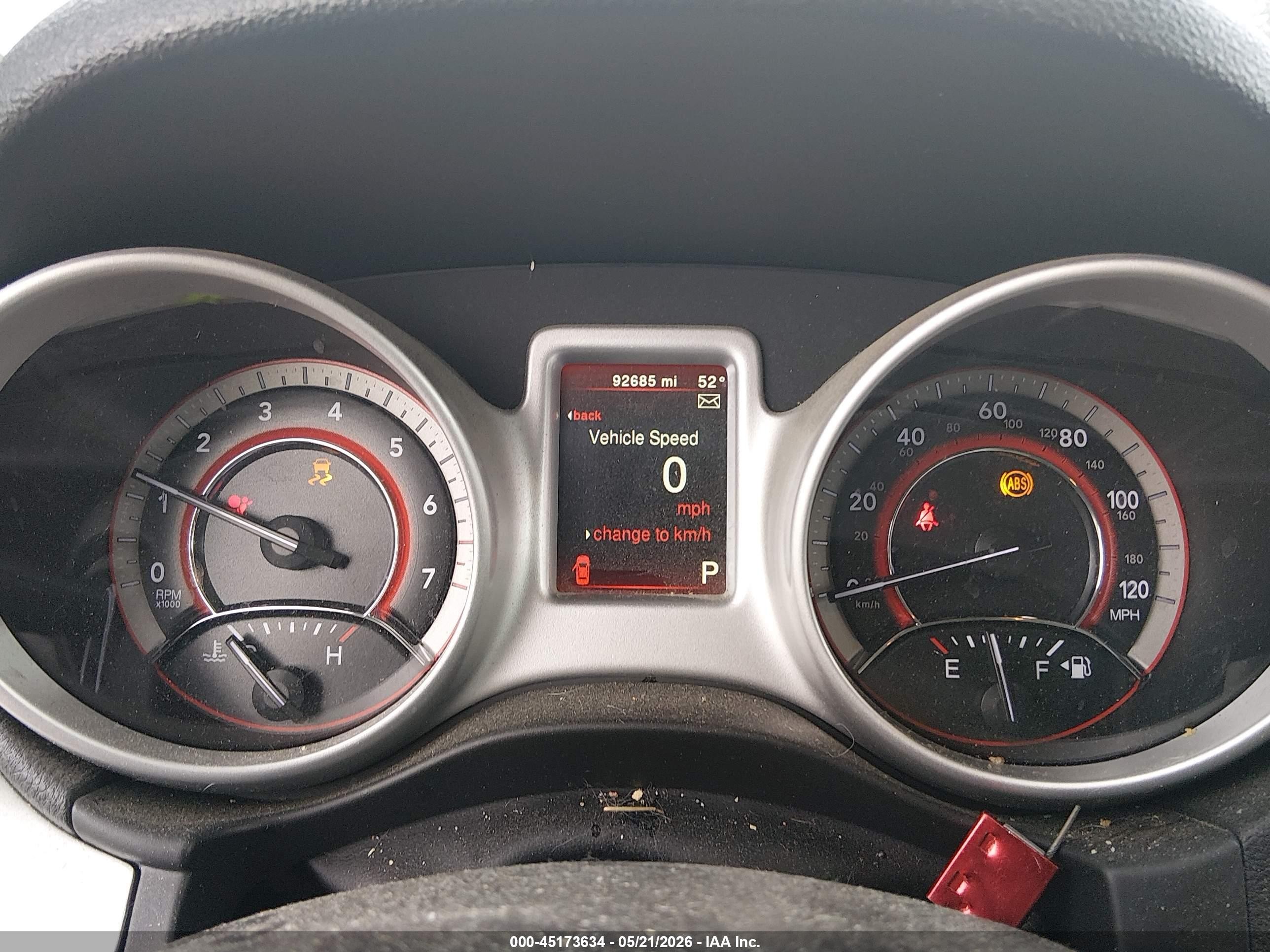 2019 Dodge Journey VIN 3C4PDCAB5KT865671 IAAI salvage auction — Unknown, Salvage (Ohio), sold $1,800 on 2026-07-10 (photo 7)