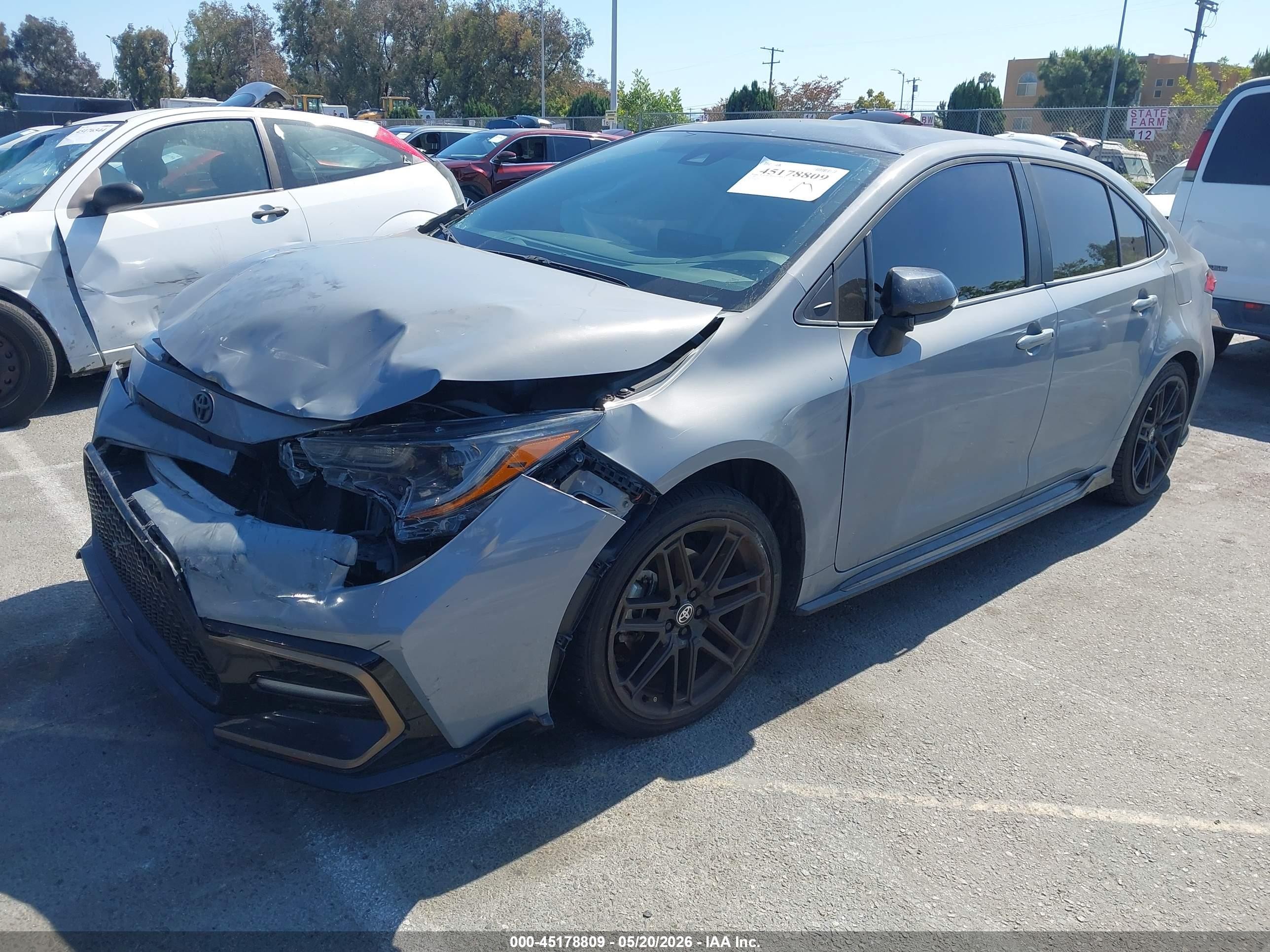 2022 Toyota Corolla VIN 5YFS4MCEXNP118923 IAAI salvage auction — Front End, Salvage (California), sold $3,850 on 2026-07-02 (photo 2)