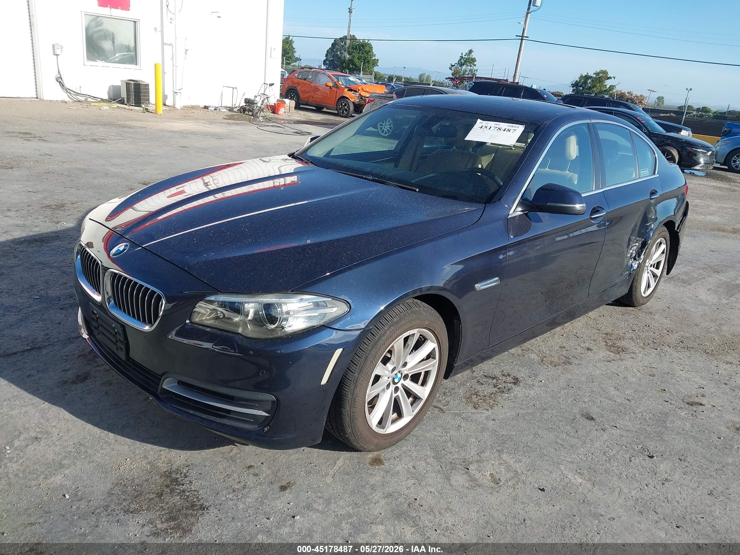 2014 BMW 5 Series VIN WBA5A5C52ED507762 IAAI salvage auction — Rear End, Salvage (California), sold $775 on 2026-07-09 (photo 2)