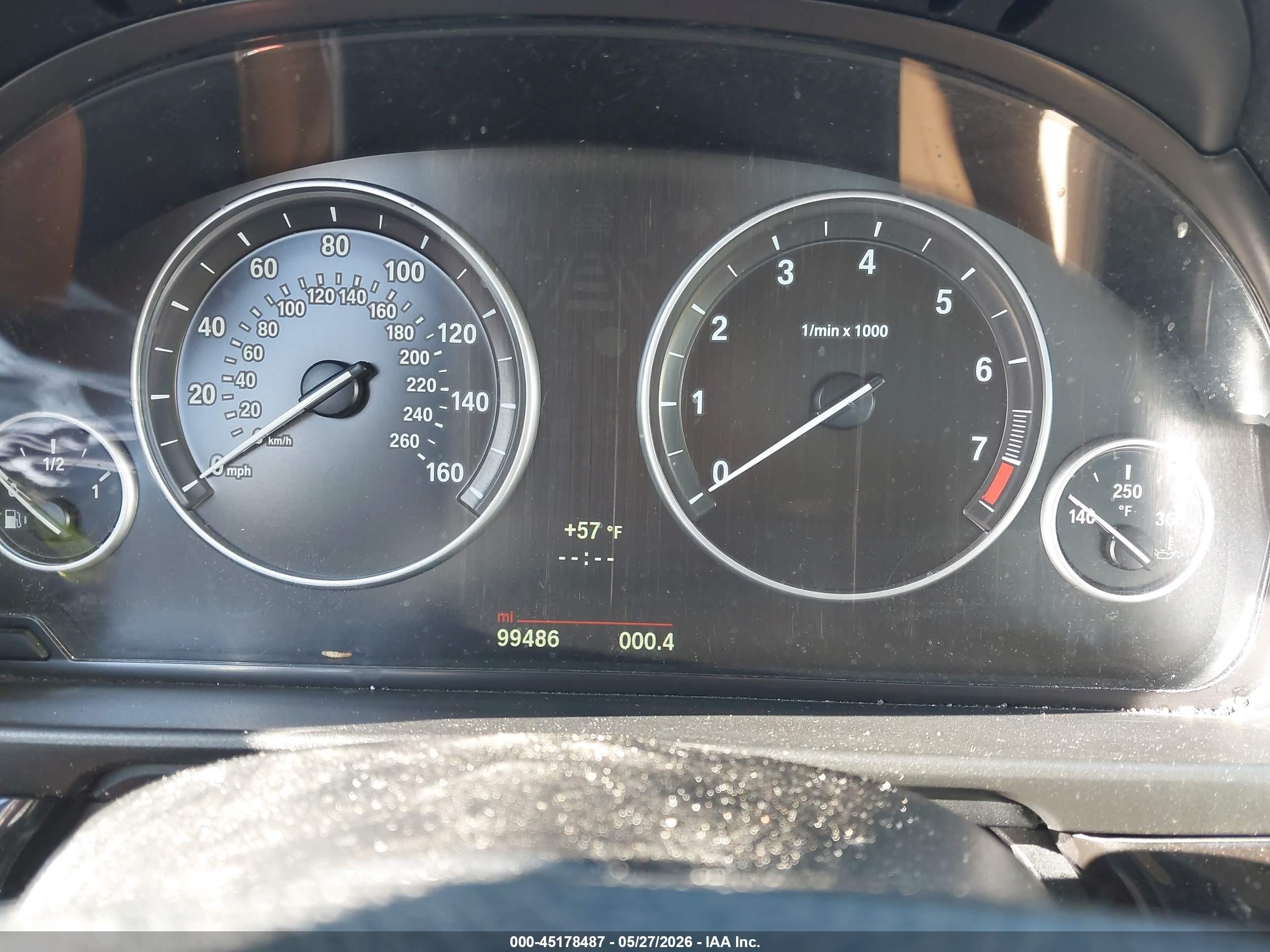 2014 BMW 5 Series VIN WBA5A5C52ED507762 IAAI salvage auction — Rear End, Salvage (California), sold $775 on 2026-07-09 (photo 7)