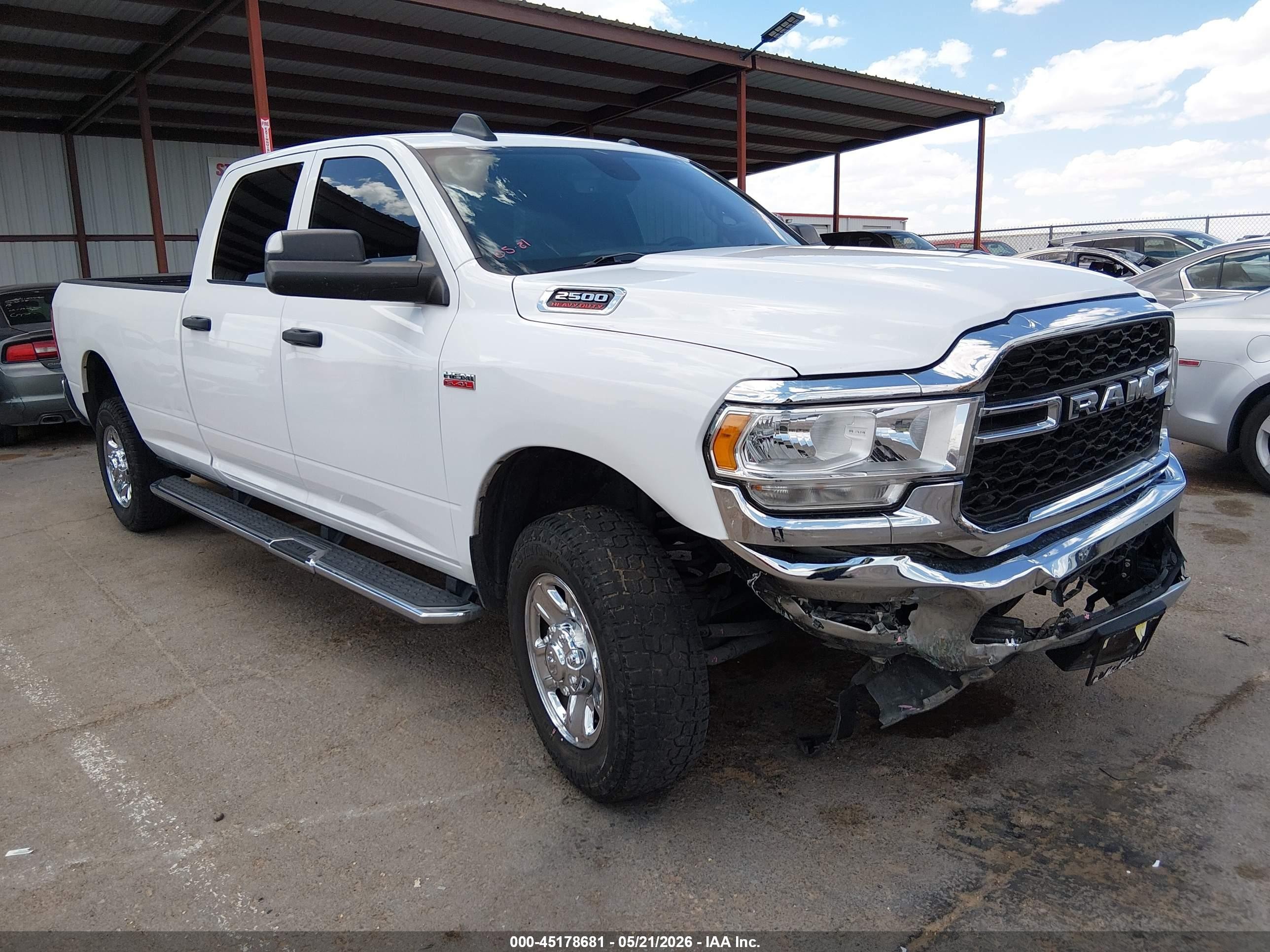 2022 Ram 2500 VIN 3C6UR5HJ3NG139339 IAAI salvage auction — Unknown, Salvage (Texas), sold $8,000 on 2026-09-25 (photo 1)