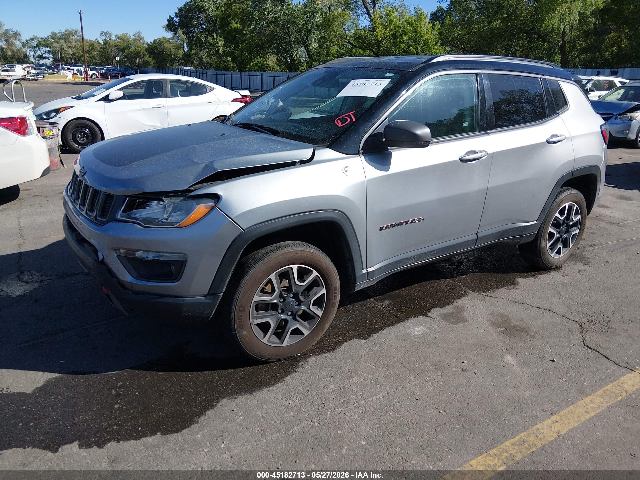 2021 Jeep Compass VIN 3C4NJDDB2MT564831 IAAI salvage auction — Front End, Salvage (Utah), sold $3,400 on 2026-07-08 (photo 2)